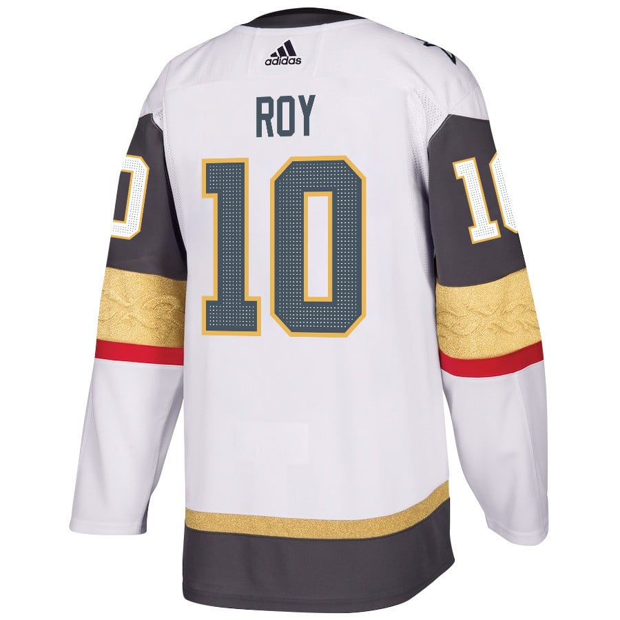 Nicolas Roy 10 Vegas Golden Knights Stanley Cup 2023 Champions Patch Away Breakaway White NHL Jersey Men's