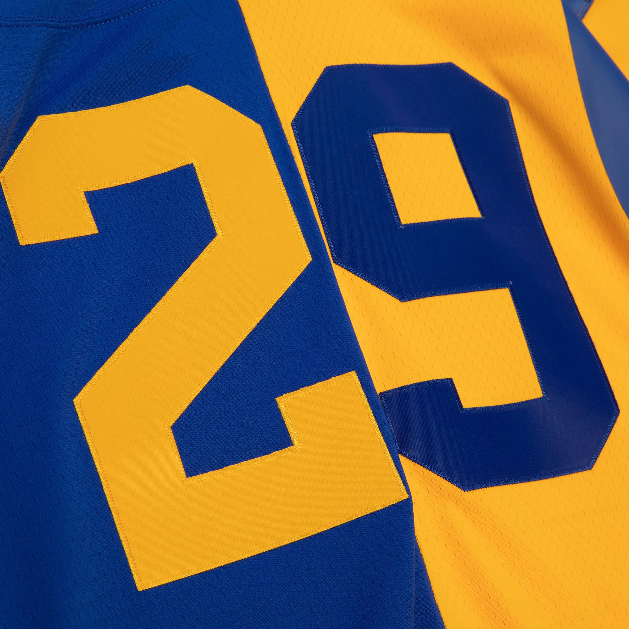Los Angeles Rams Eric Dickerson Mitchell Ness Royal/Gold 1984 Split Legacy NFL Jersey Men's