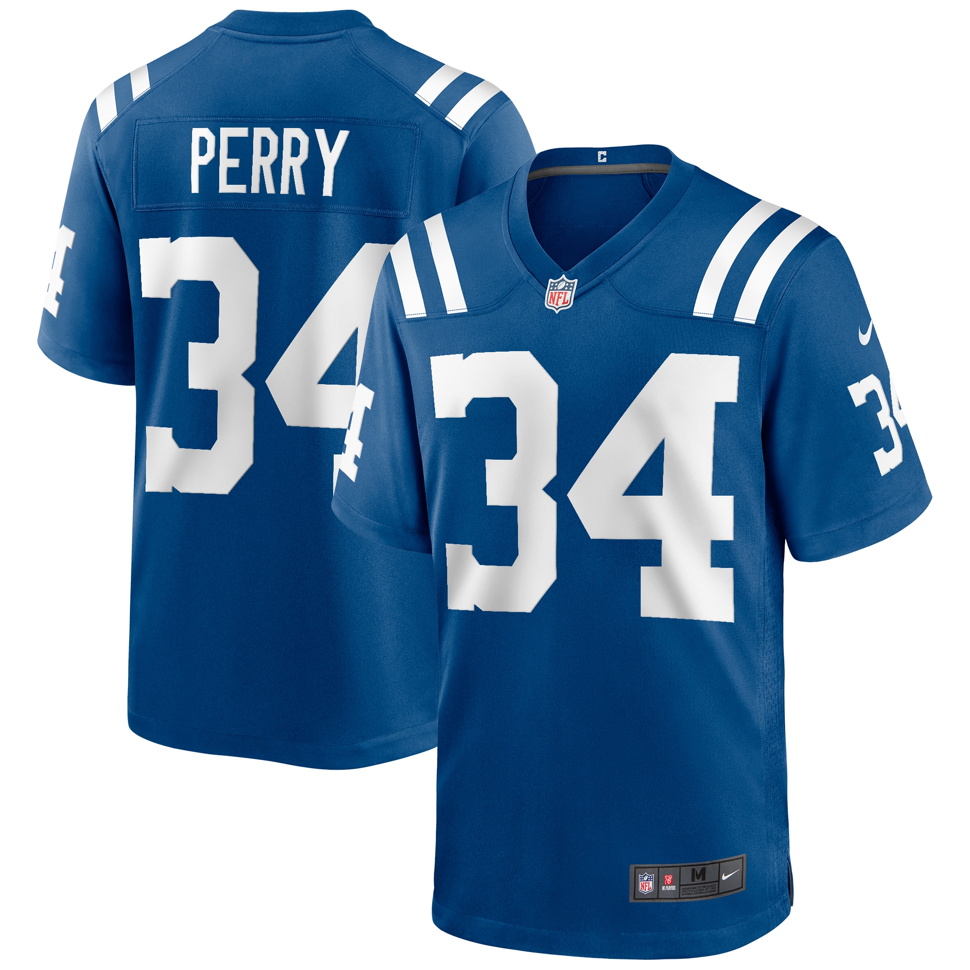 Indianapolis Colts Joe Perry Royal Game Retired Player NFL Jersey Men's