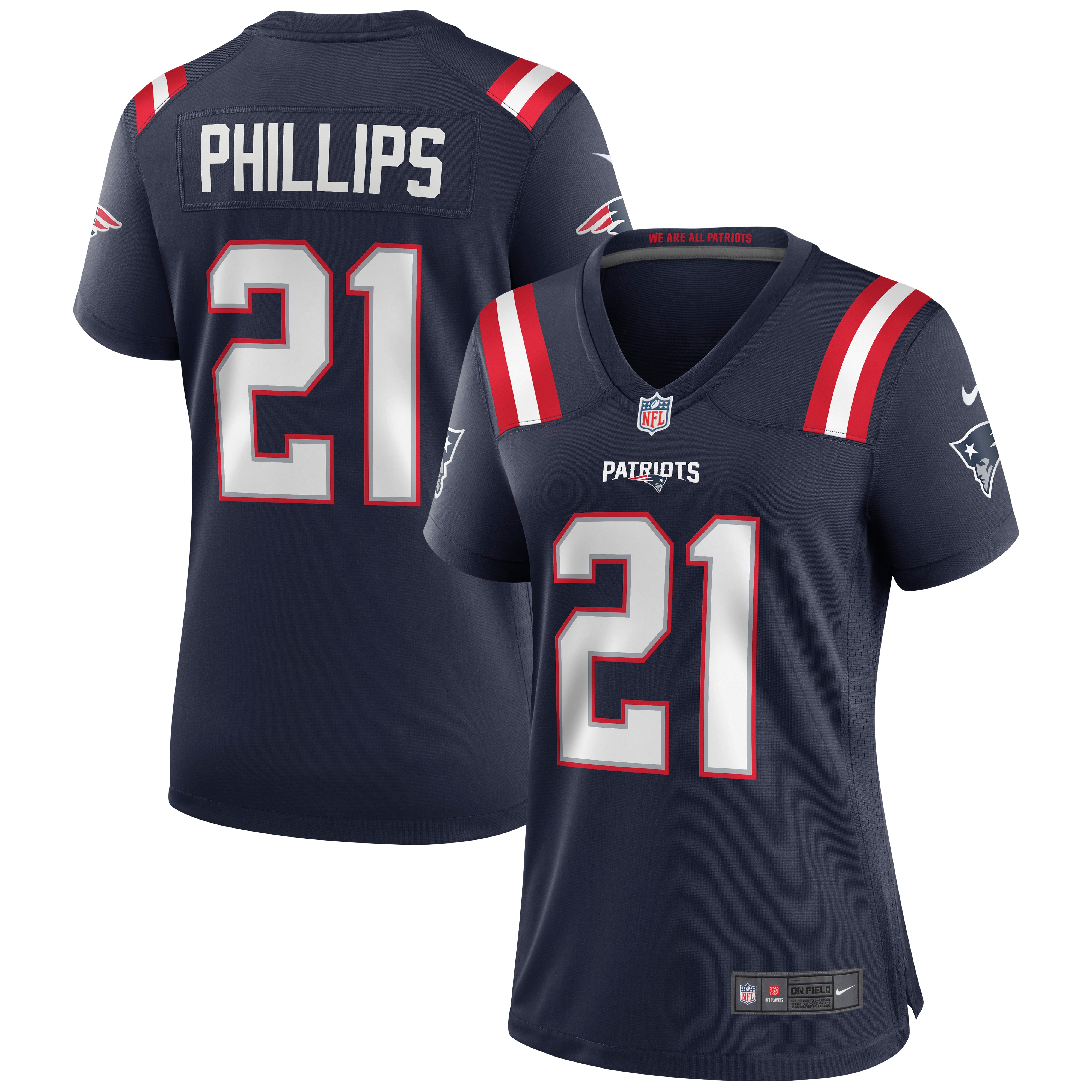 New England Patriots Adrian Phillips Navy Game NFL Jersey Women's