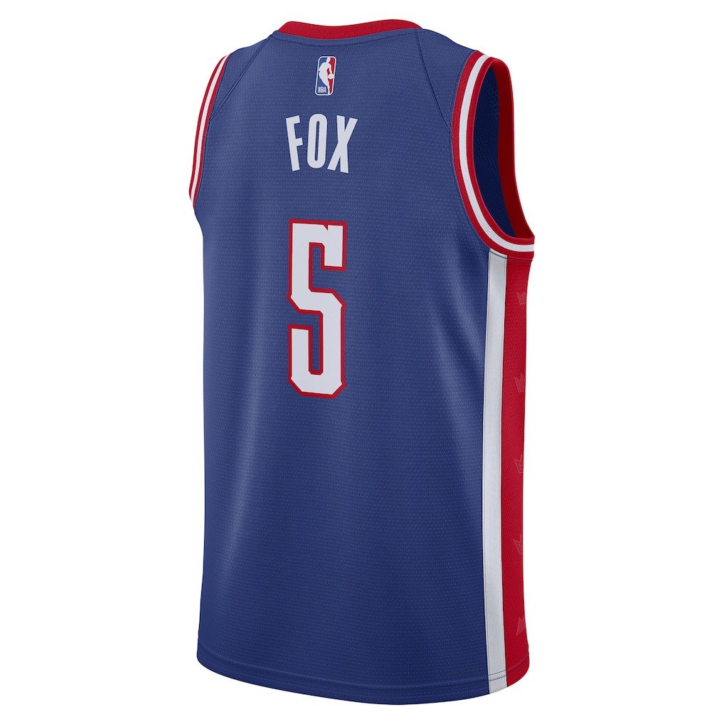 De'Aaron Fox 5 Sacramento Kings Unisex 2024/25 Swingman Player City Edition Blue NBA Jersey Unisex