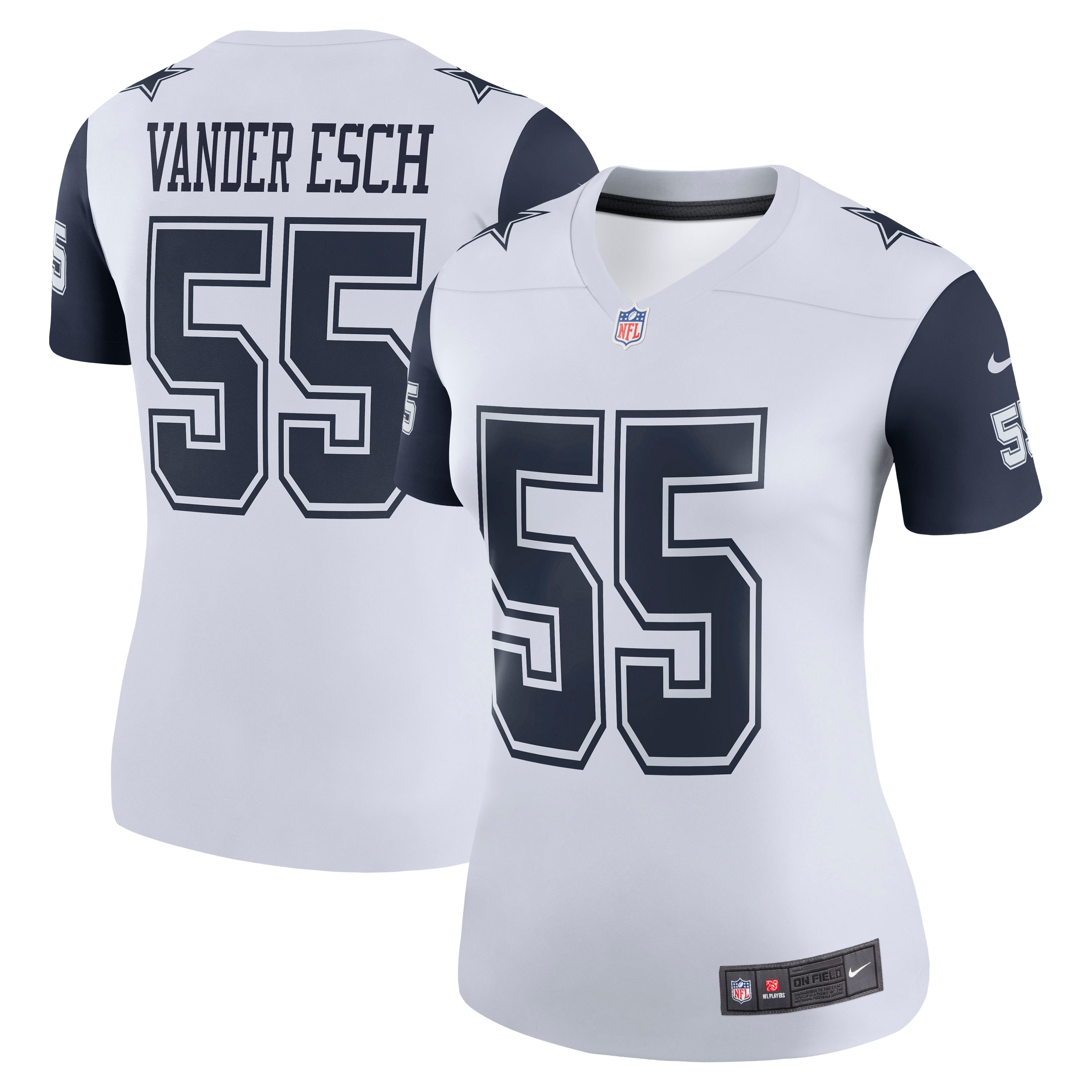 Dallas Cowboys Leighton Vander Esch White Legend Player Performance Top NFL Jersey Women's