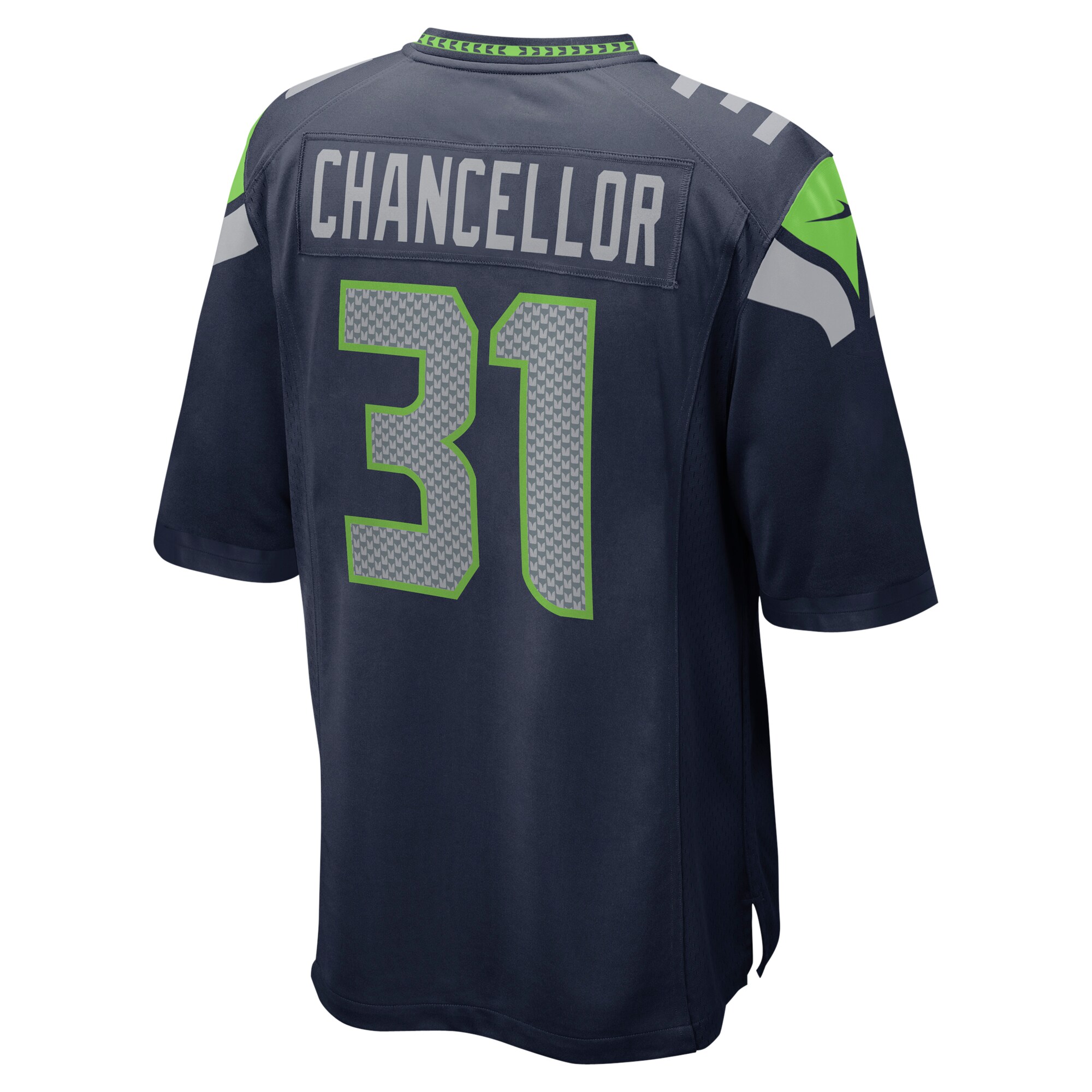 Seattle Seahawks Kam Chancellor College Navy Retired Player Game NFL Jersey Men's