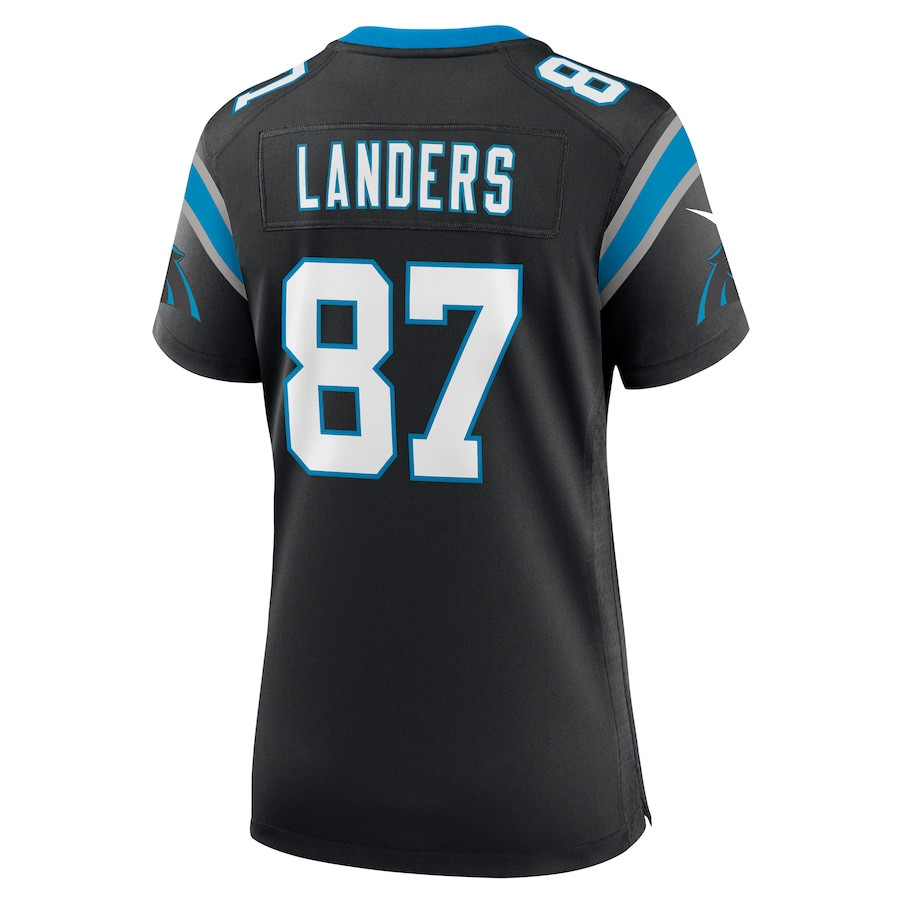 Matt Landers 87 Carolina Panthers Game Black NFL Jersey Women's
