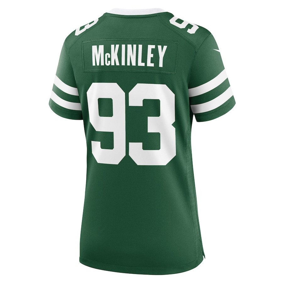 Takk McKinley 93 New York Jets Team Game Legacy Green NFL Jersey Women's