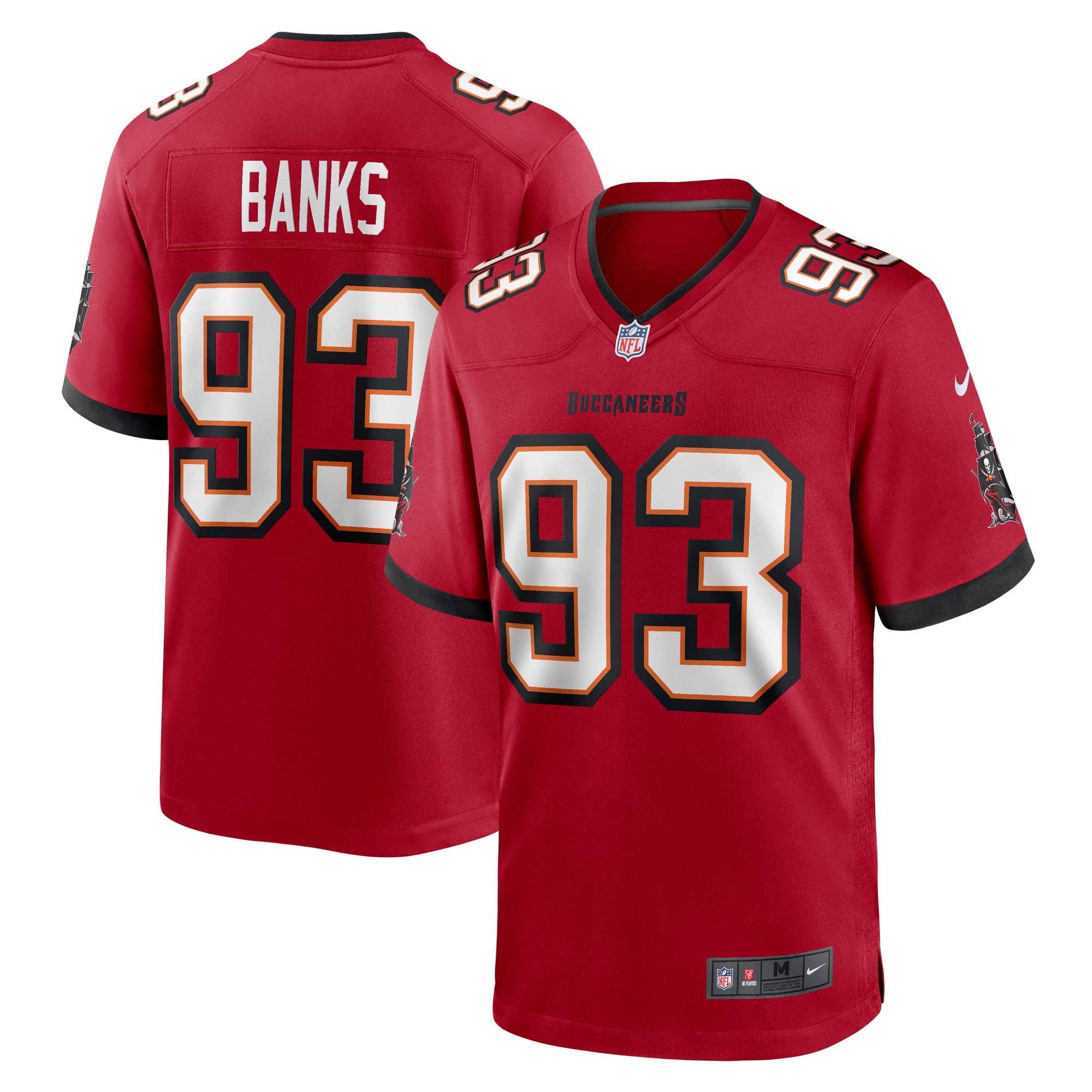 Tampa Bay Buccaneers Eric Banks Red Game NFL Jersey Men's