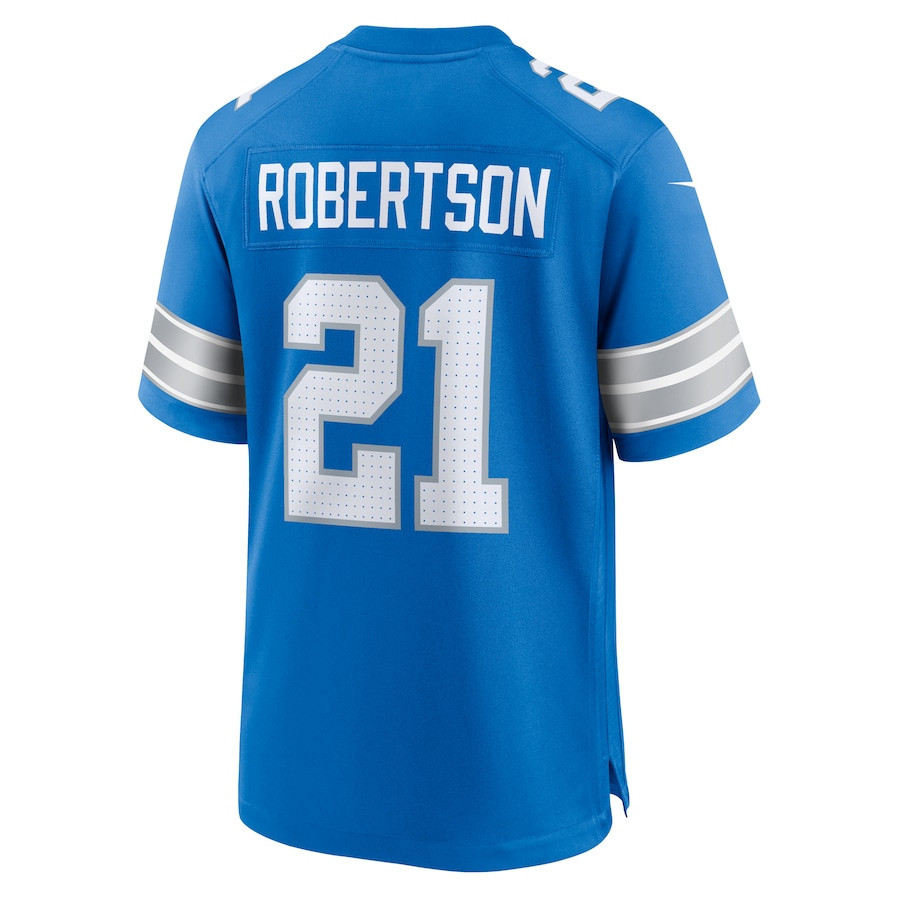 Amik Robertson #21 Detroit Lions Super Bowl LIX Blue NFL Jersey Youth