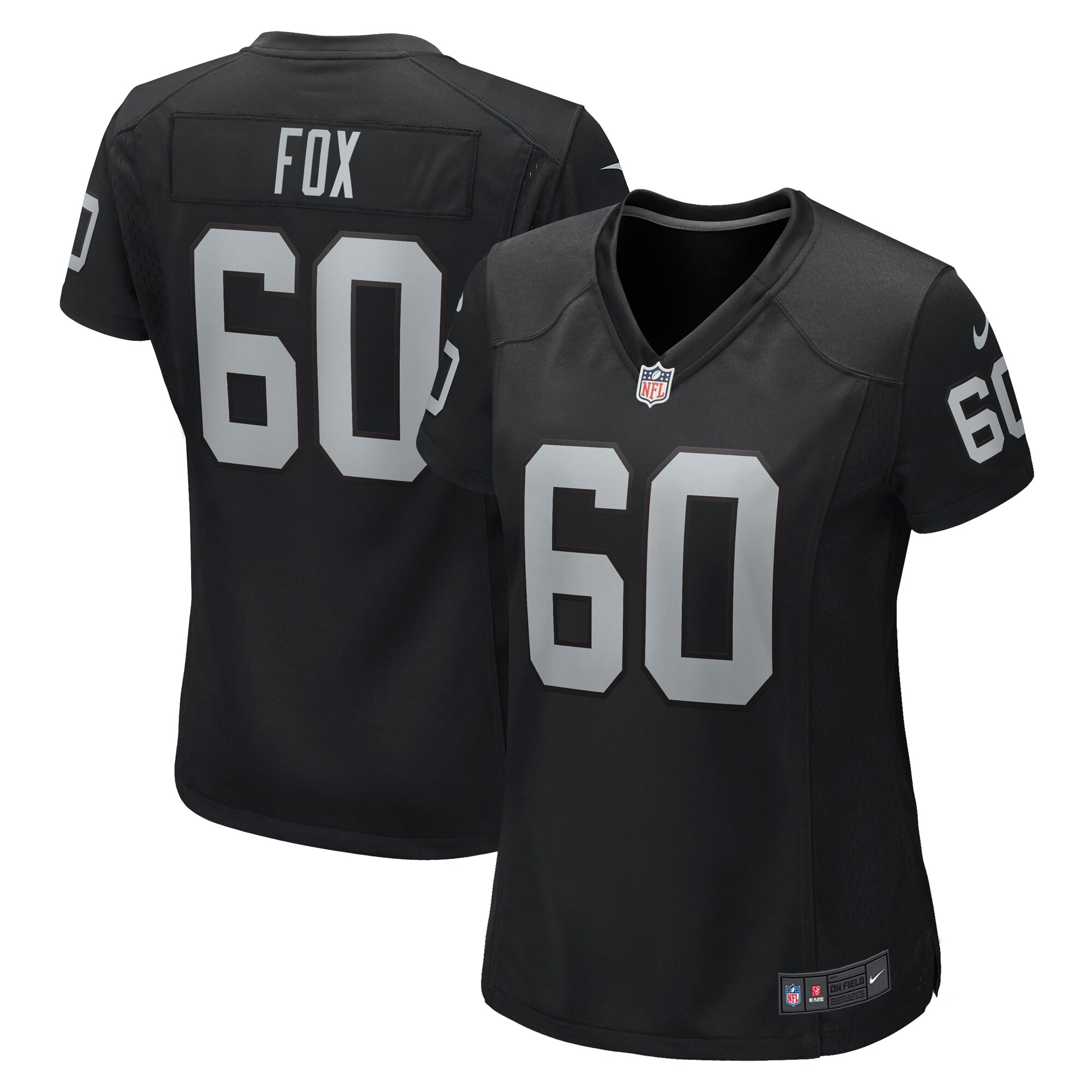 Las Vegas Raiders Tomari Fox Black Game NFL Jersey Women's