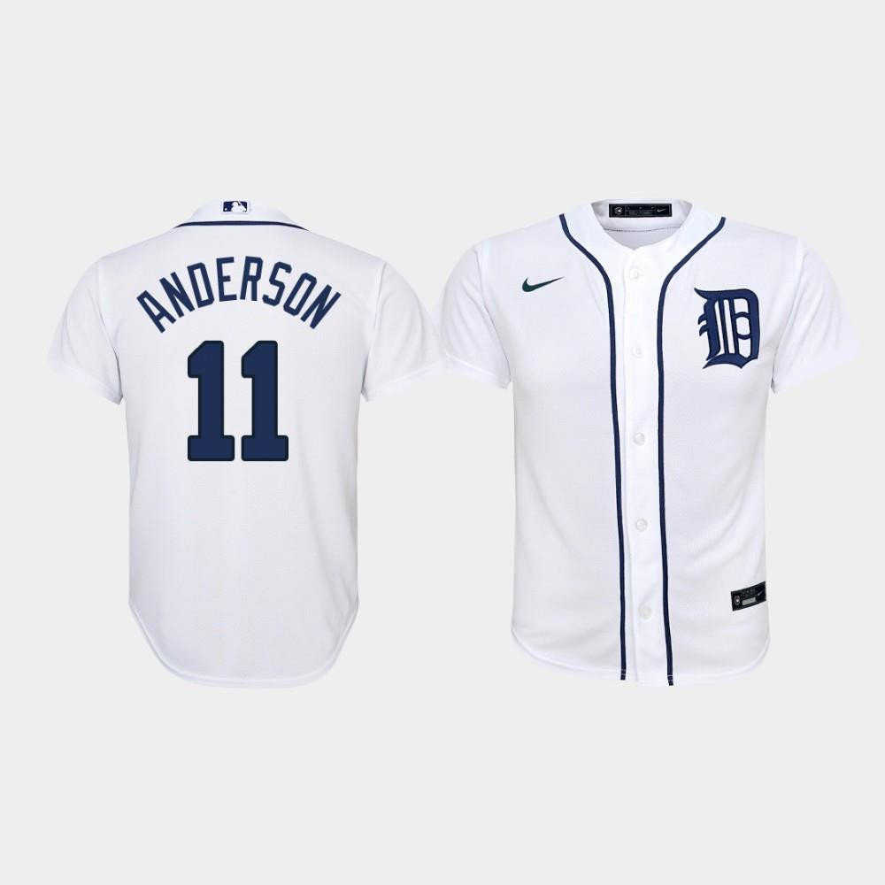 Detroit Tigers 11 Sparky Anderson Home White MLB Jersey Youth