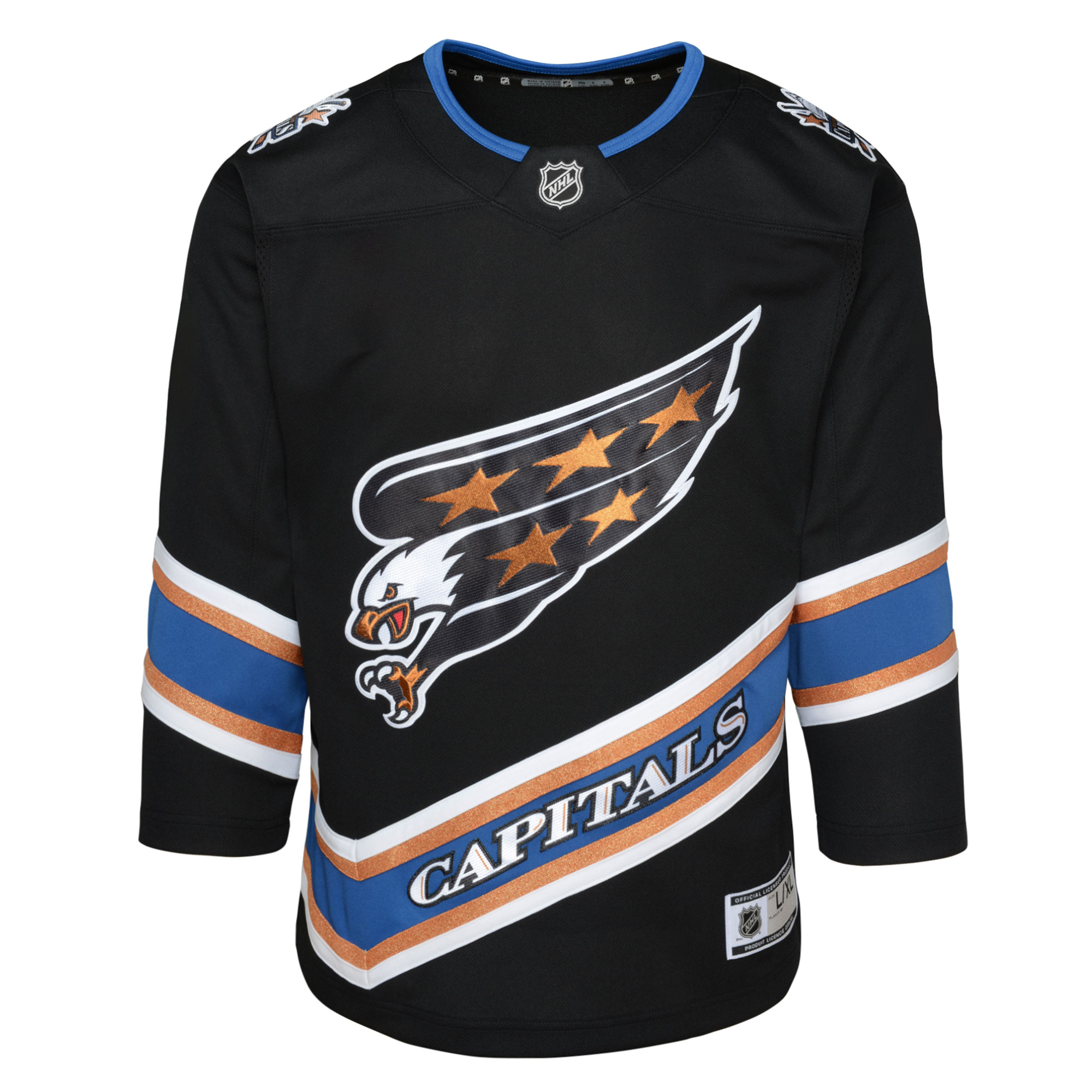Washington Capitals Black Alternate 50th Anniversary Premier NHL Jersey Youth