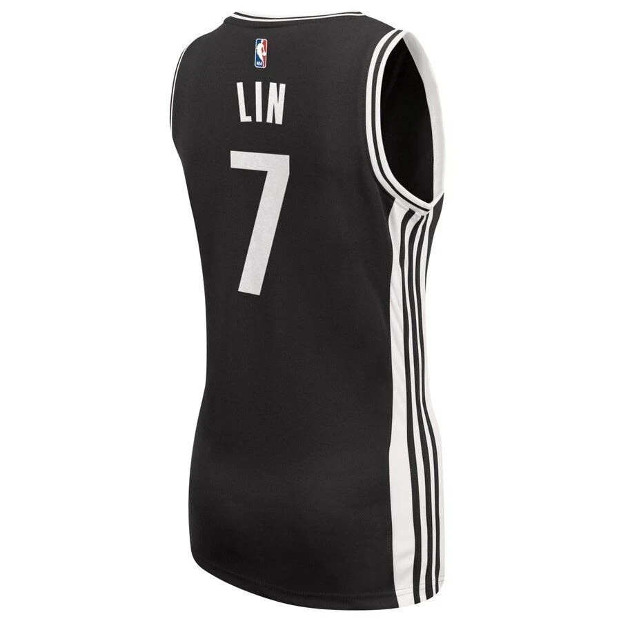 Jeremy Lin Brooklyn Nets Road Black NBA Jersey Women's