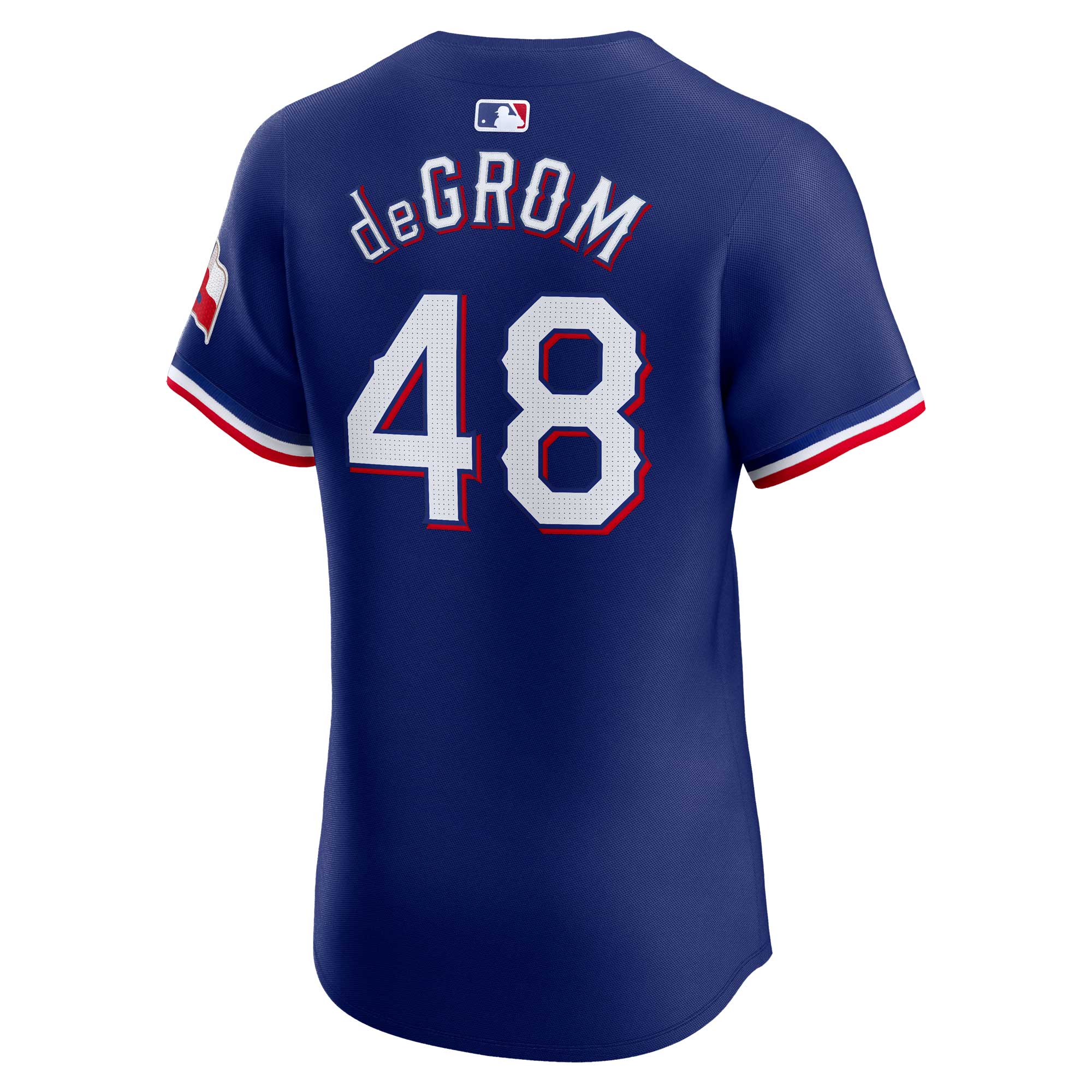 Texas Rangers Jacob deGrom Royal Alternate Elite Player MLB Jersey Men's