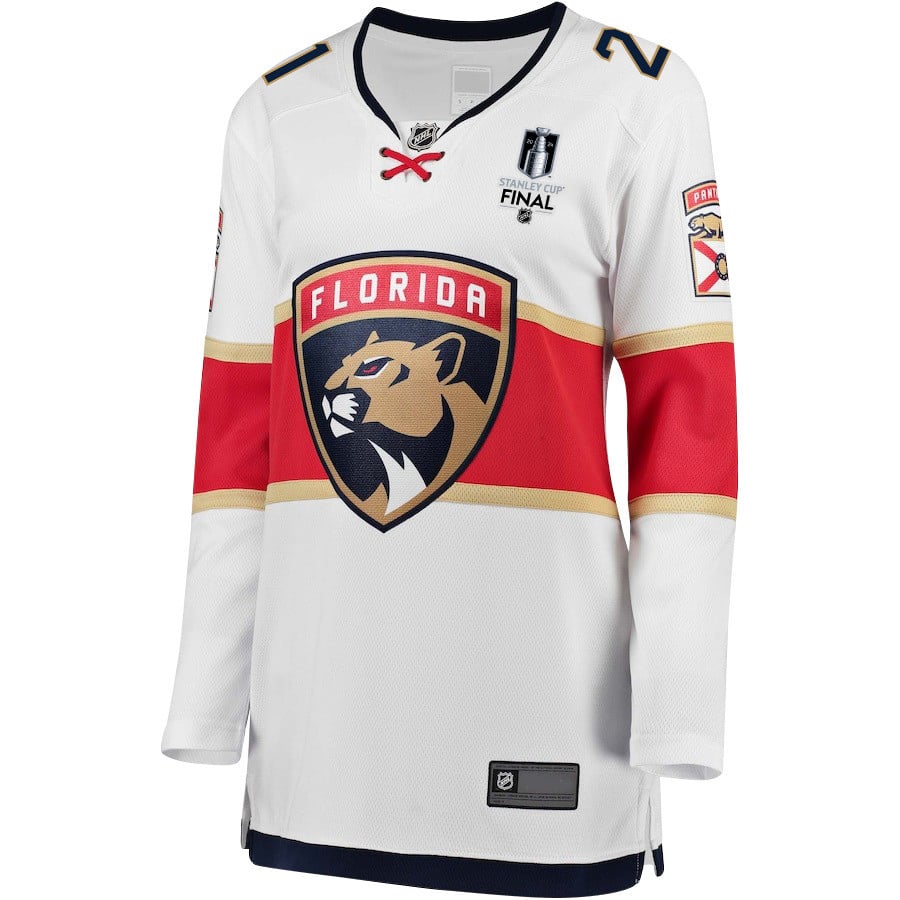 Nick Cousins 21 Florida Panthers 2024 STANLEY CUP Final Away Breakaway White NHL Jersey Women's