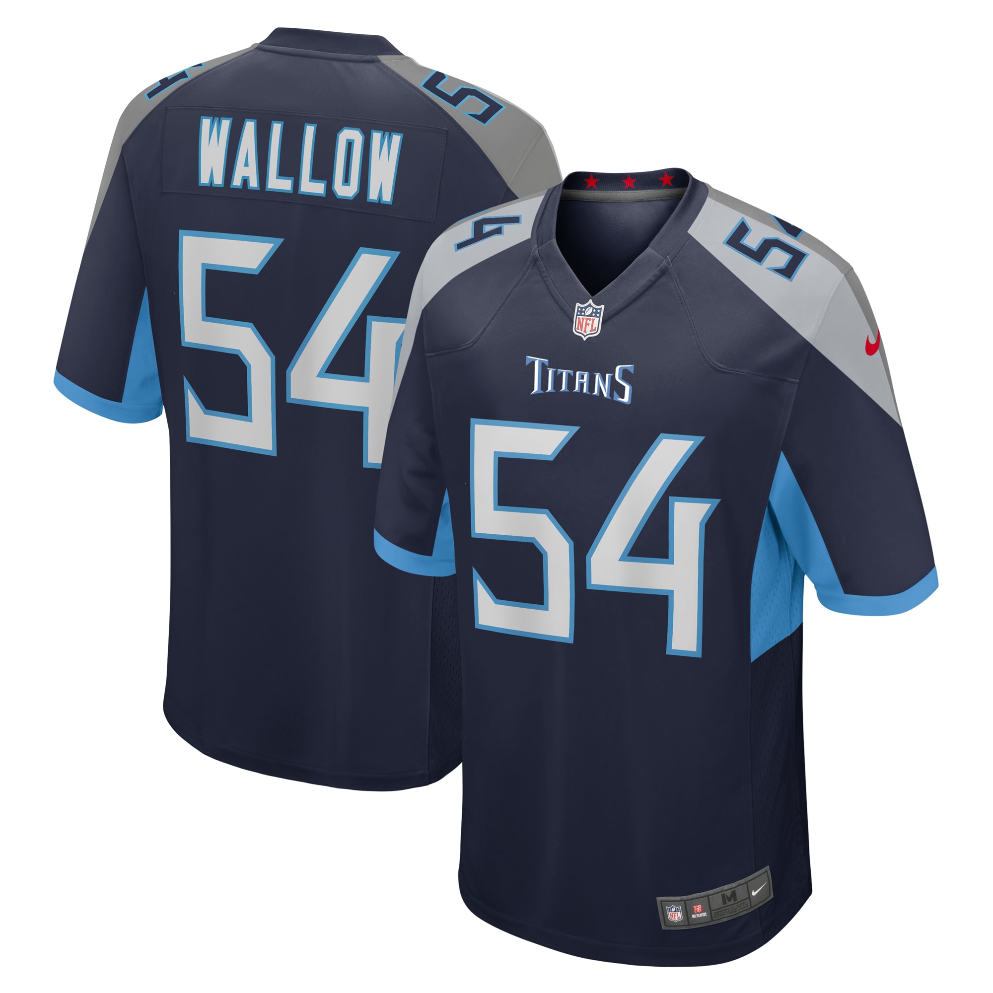 Tennessee Titans Garret Wallow Navy Game NFL Jersey Men's