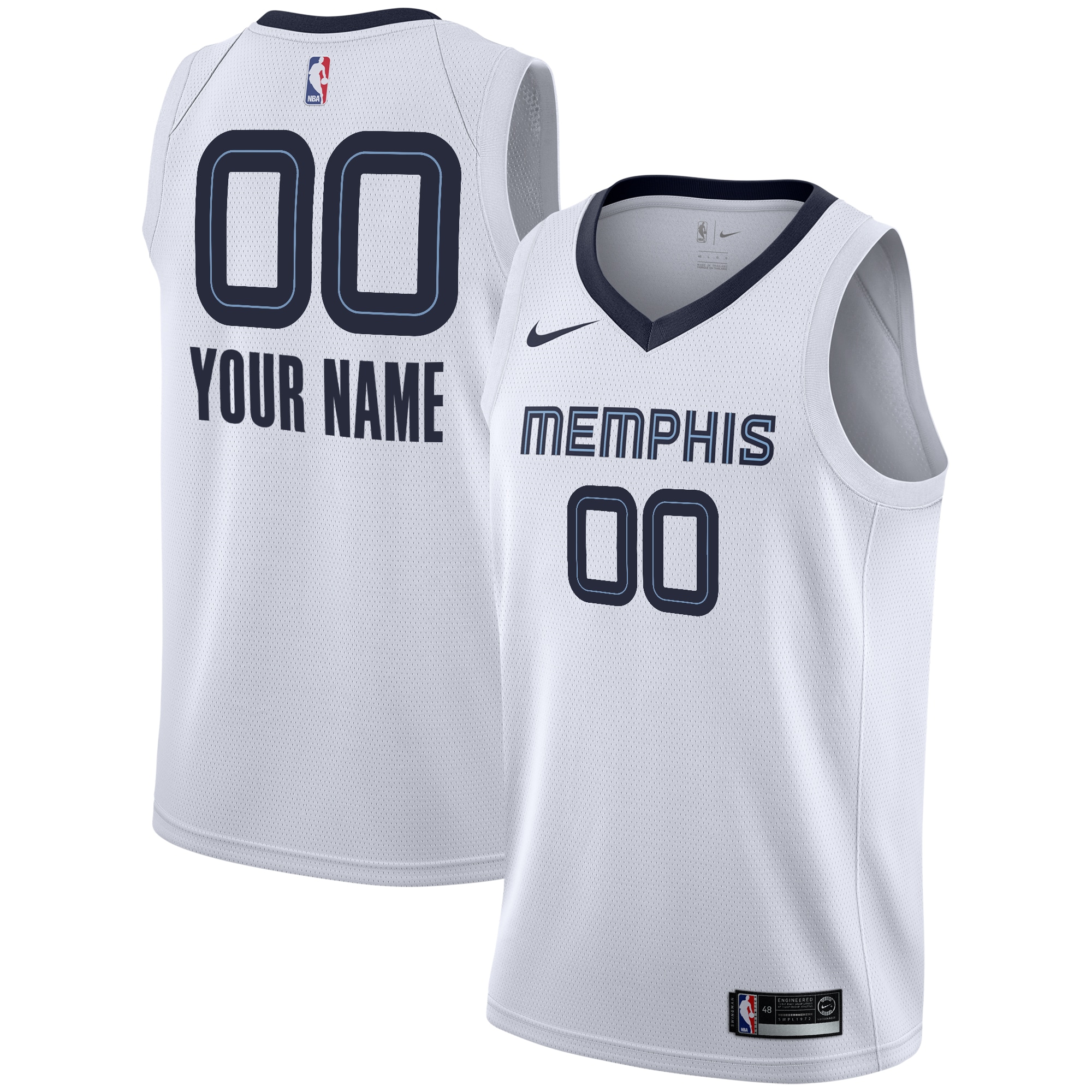 Memphis Grizzlies Association Swingman Custom NBA Jersey Youth