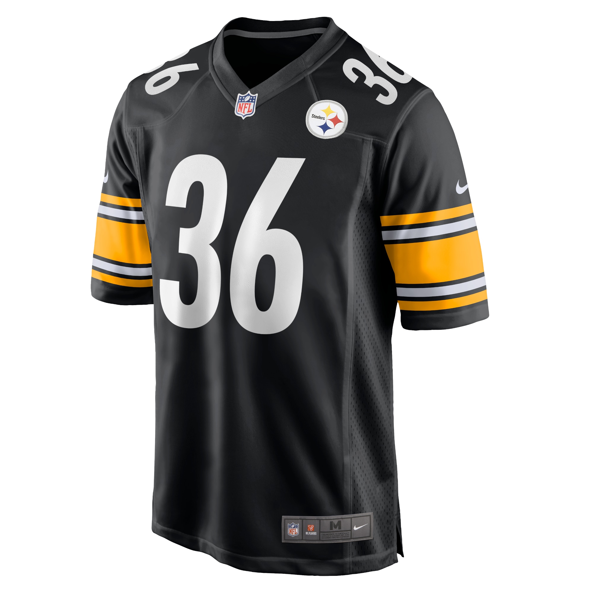 Pittsburgh Steelers Jerome Bettis Black Retired Player Game NFL Jersey Men's
