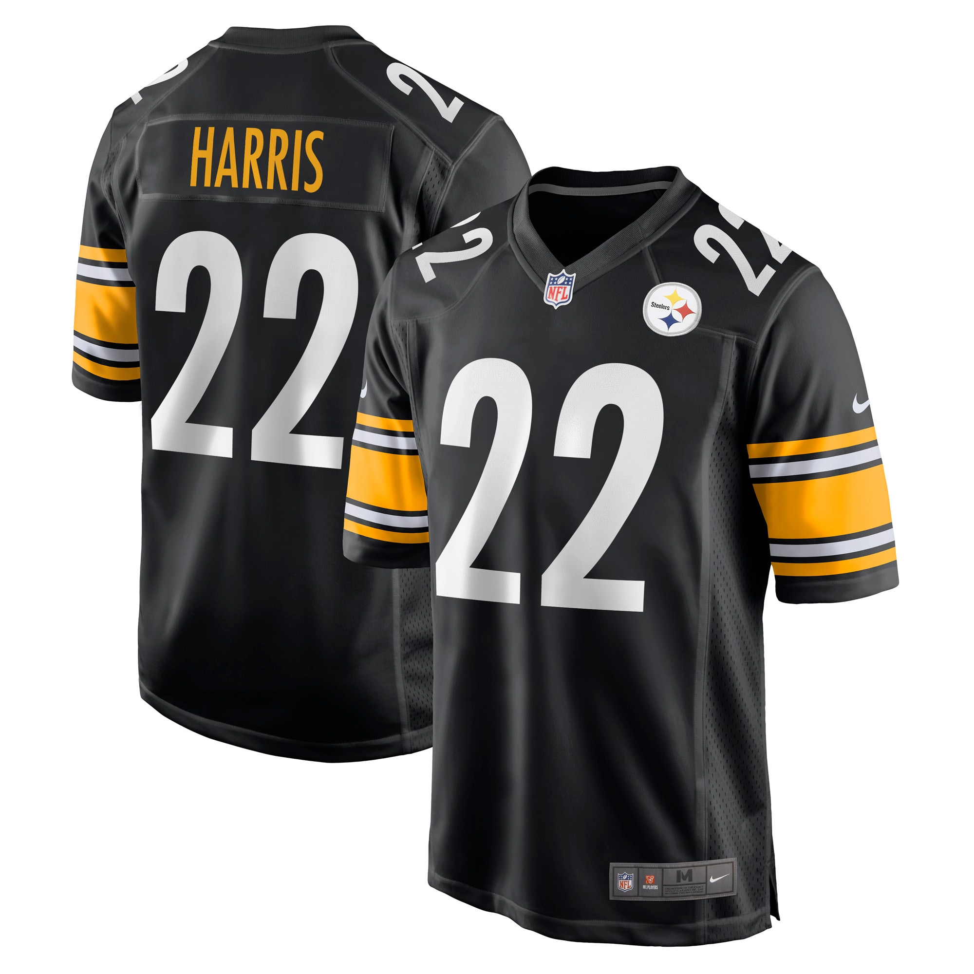 Pittsburgh Steelers Najee Harris Black Game NFL Jersey Men's
