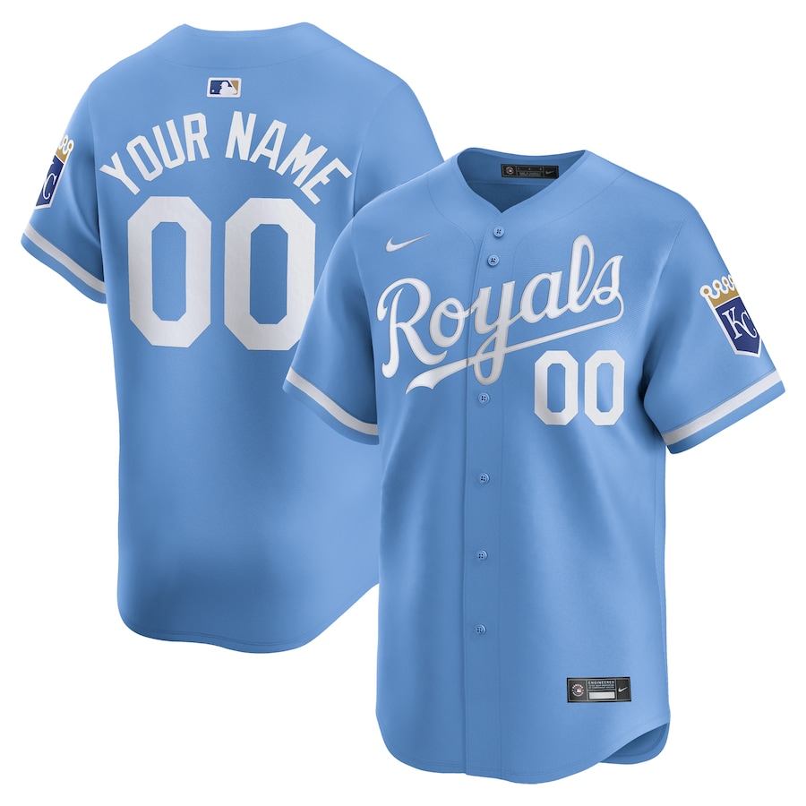 Kansas City Royals Alternate Limited Custom Jersey Light Blue