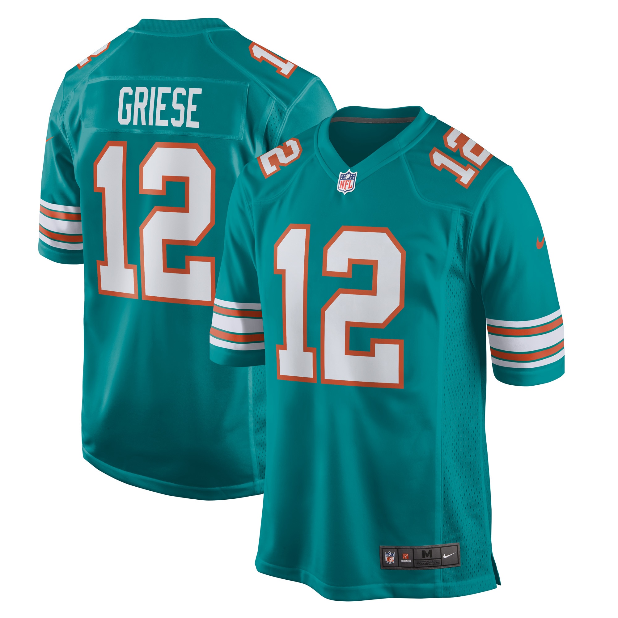 Miami Dolphins Bob Griese Aqua Retired Player NFL Jersey Men's