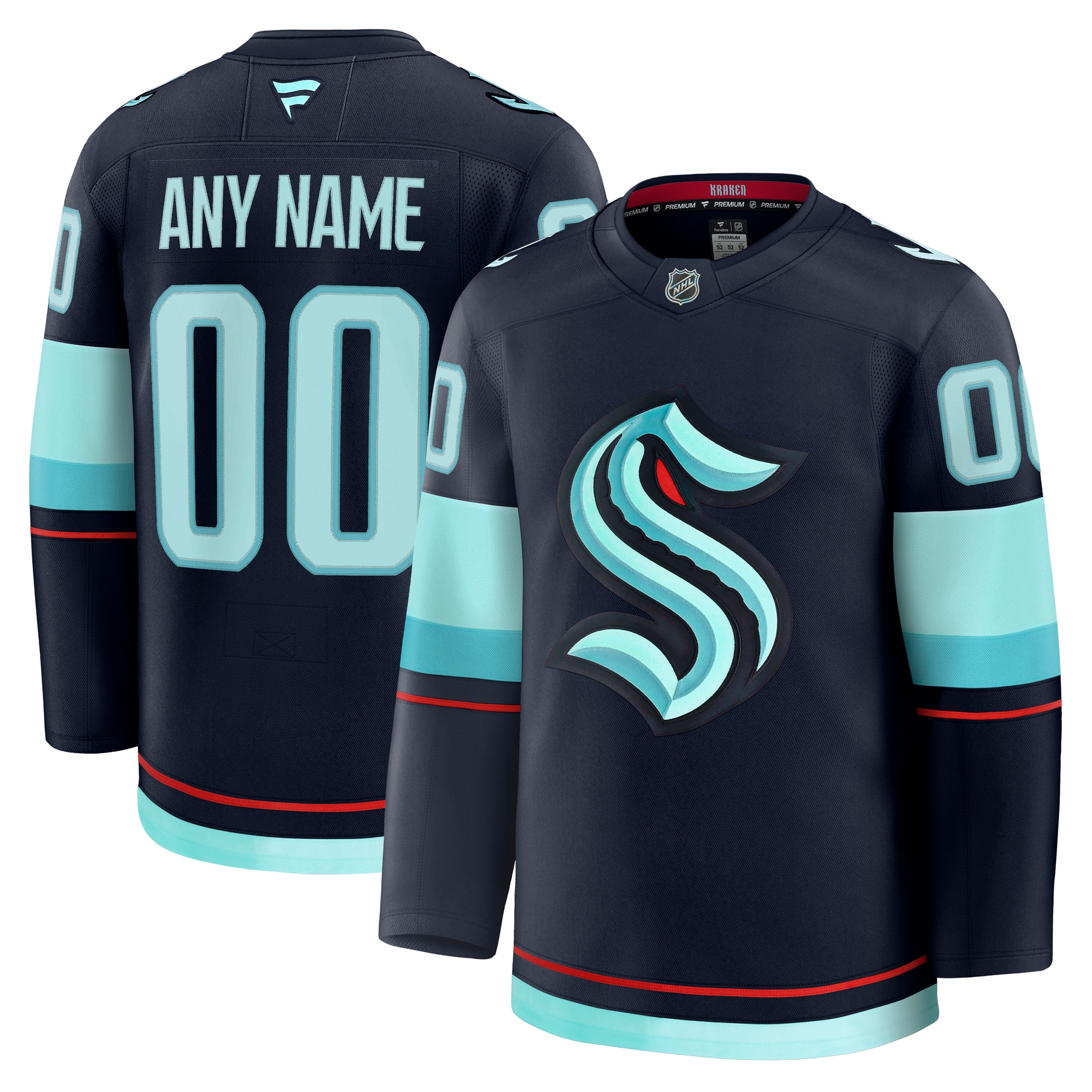 Seattle Kraken Deep Sea Blue Home Premium Custom NHL Jersey Men's