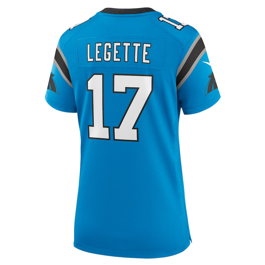 Xavier Legette 17 Carolina Panthers Alternate Game Blue NFL Jersey Women's