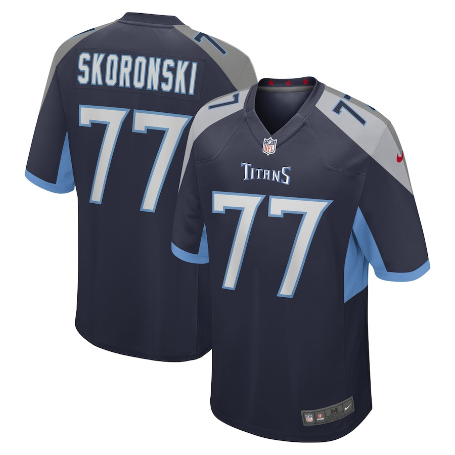 Peter Skoronski 77 Tennessee Titans Game Navy NFL Jersey Men's