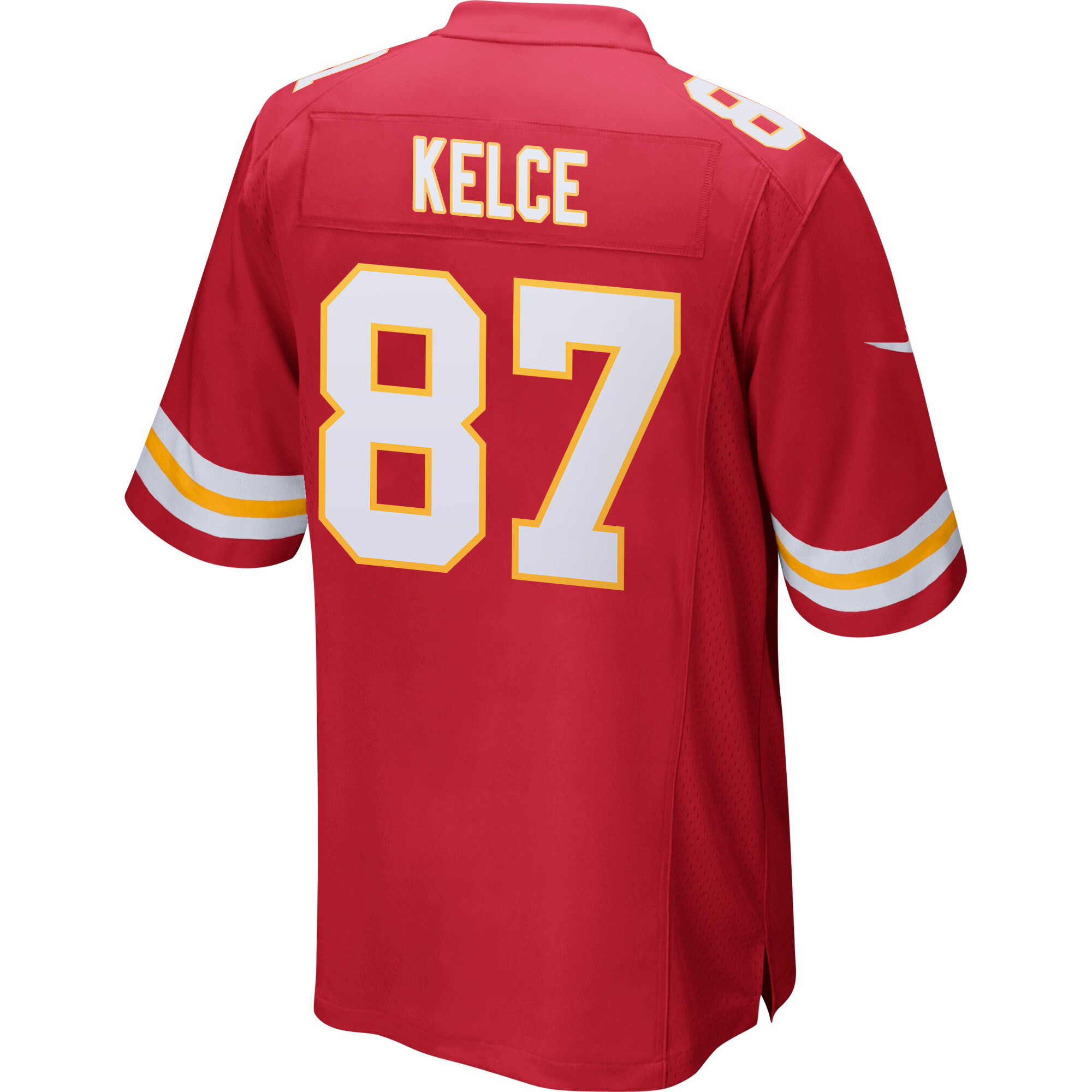 Travis Kelce 87 Kansas City Chiefs Super Bowl LIX New Orleans Patch Game Red NFL Jersey Men's