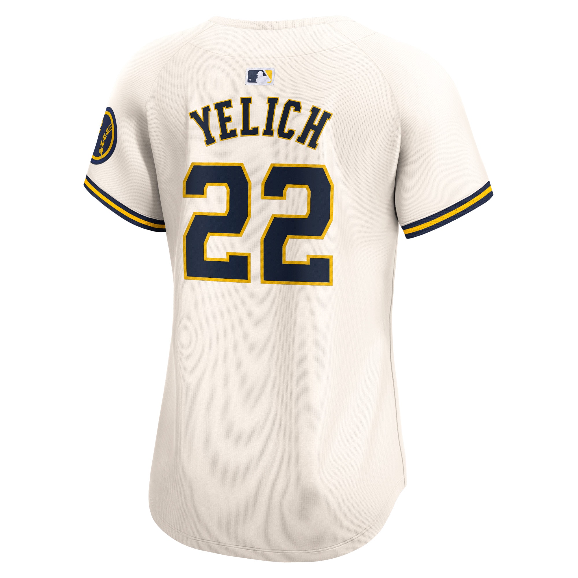 Milwaukee Brewers Christian Yelich Cream Home Limited Player MLB Jersey Women's