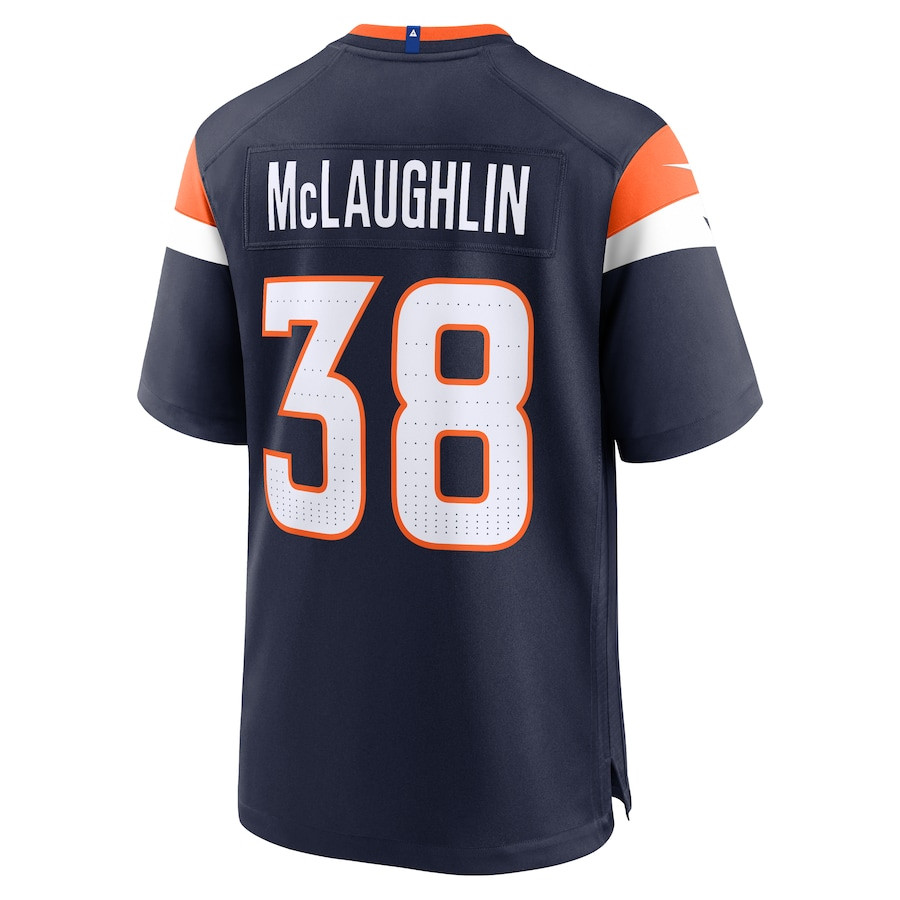 Jaleel McLaughlin 38 Denver Broncos Alternate Game Navy NFL Jersey Men's