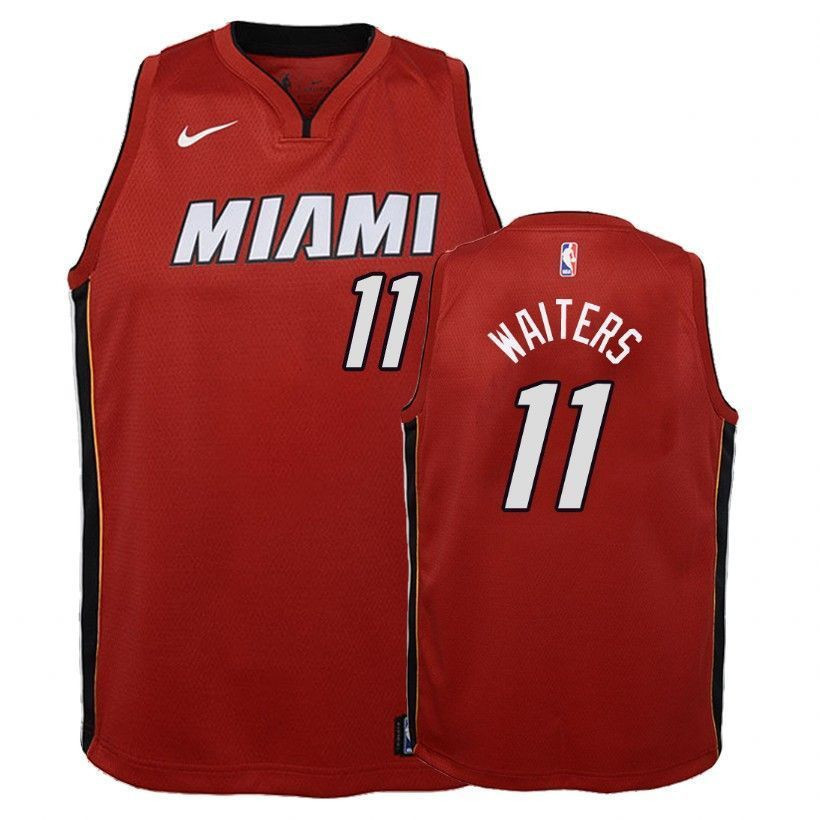 Miami Heat Dion Waiters 11 Statet Red NBA Jersey Youth