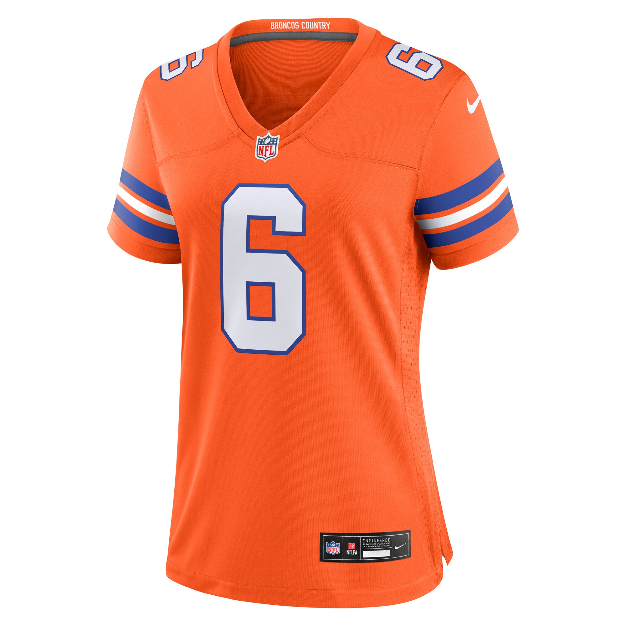 Denver Broncos P.J. Locke III Orange Mile High Collection 1977 Throwback Player Game NFL Jersey Women's