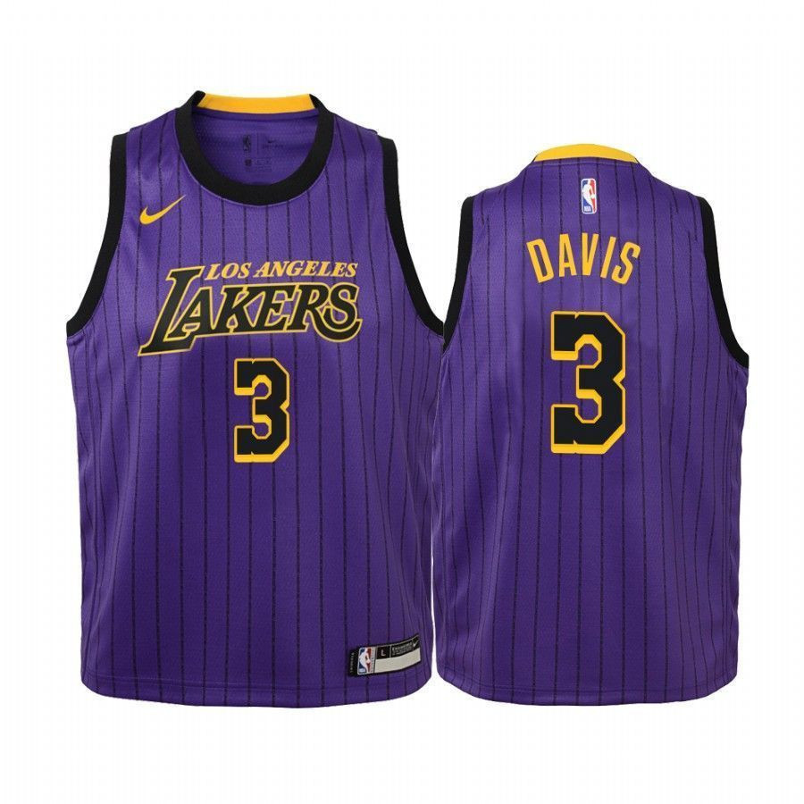 Los Angeles Lakers Anthony Davis 3 City NBA Jersey Youth