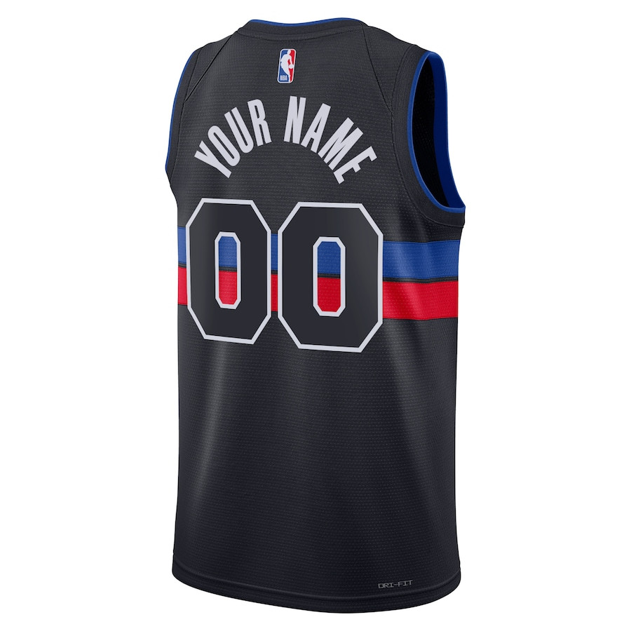 Detroit Pistons 2023/24 Statement Swingman Custom Black NBA Jersey Men's