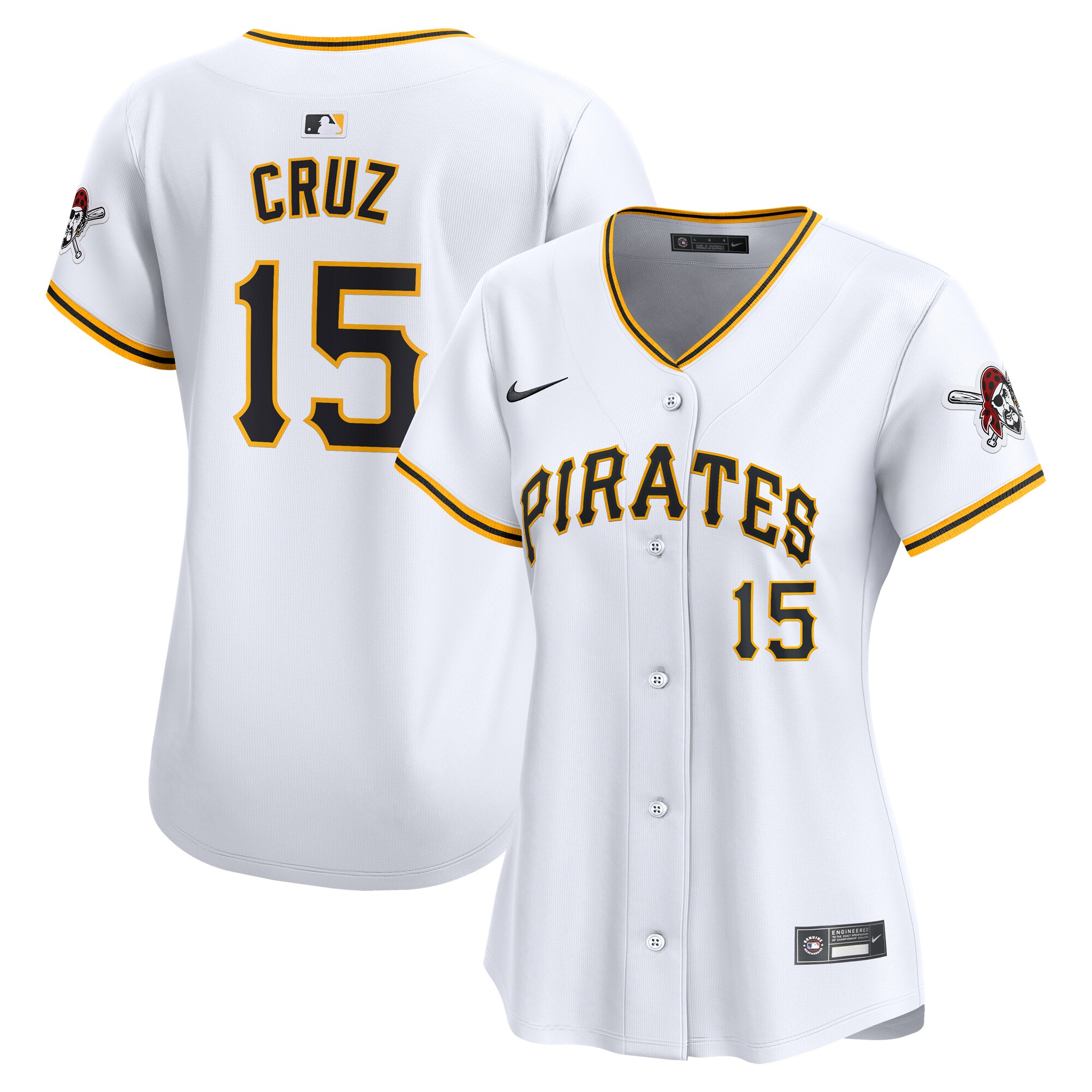 Pittsburgh Pirates Oneil Cruz White Home Limited Player MLB Jersey Women's