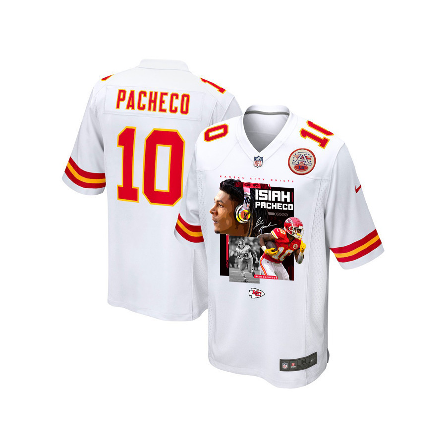 Isiah Pacheco 10 Kansas City Chiefs Pachinko Machine Game White NFL Jersey Youth