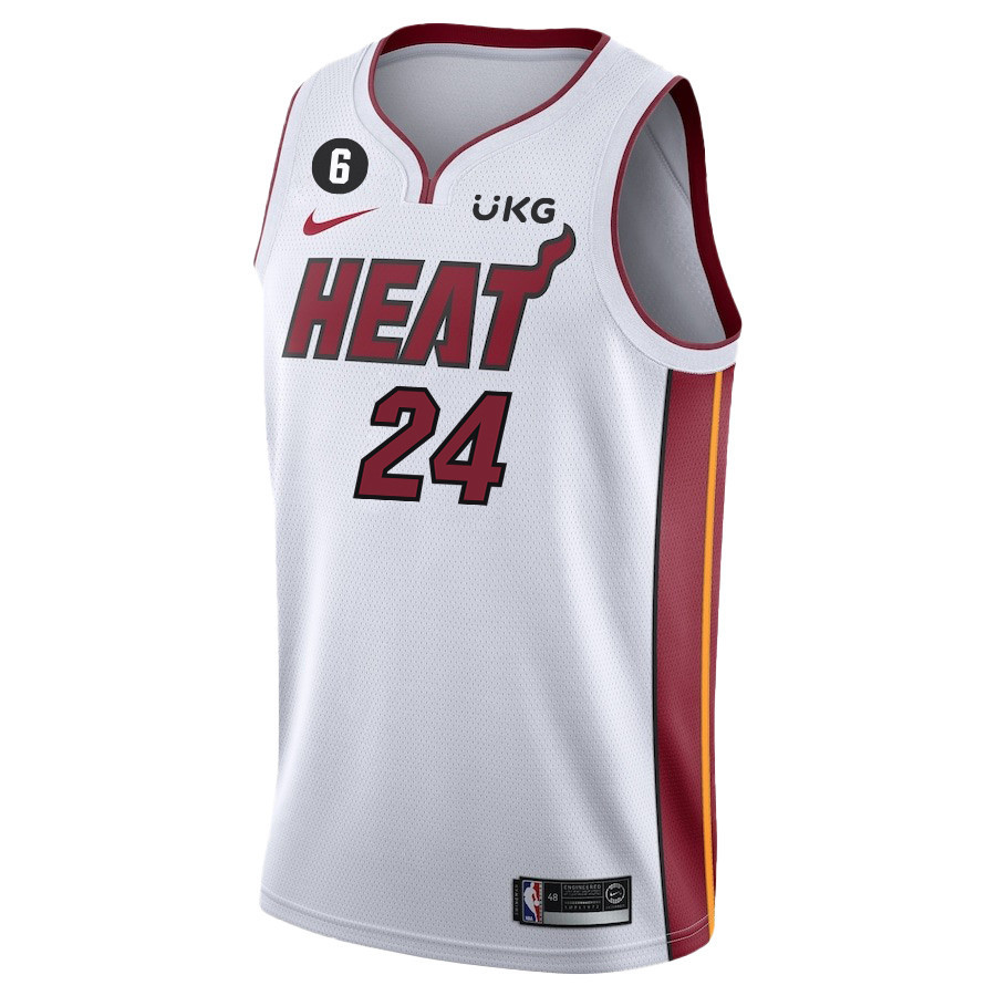 Haywood Highsmith 24 Miami Heat Final Champions 2023 Swingman White NBA Jersey Men's
