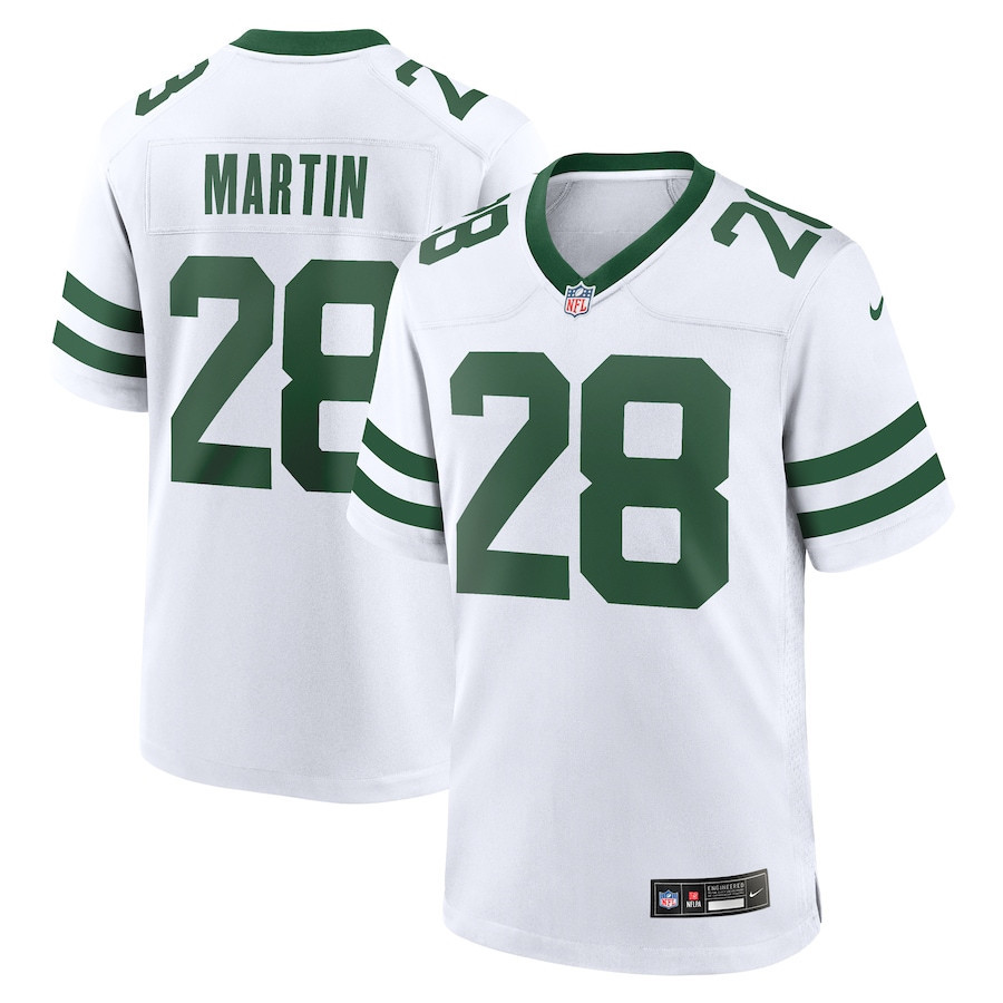 Curtis Martin 28 New York Jets Game Retired Player White NFL Jersey Men's