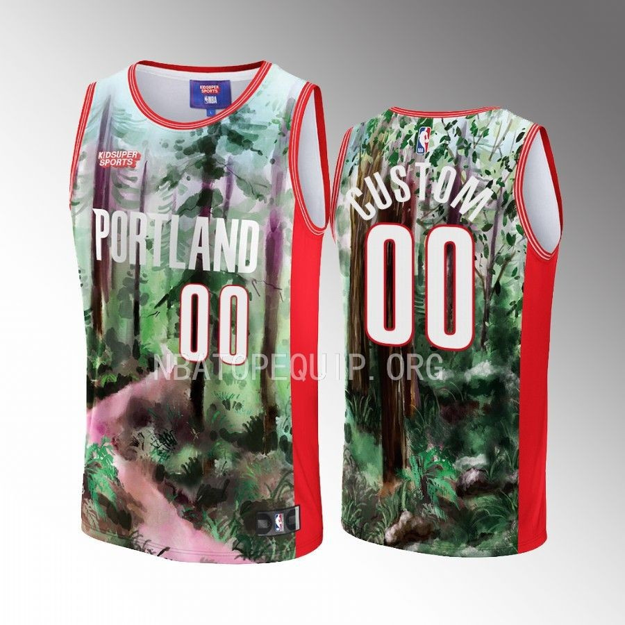 Custom Portland Trail Blazers KidSuper Studio Unisex Hometown NBA Jersey Unisex