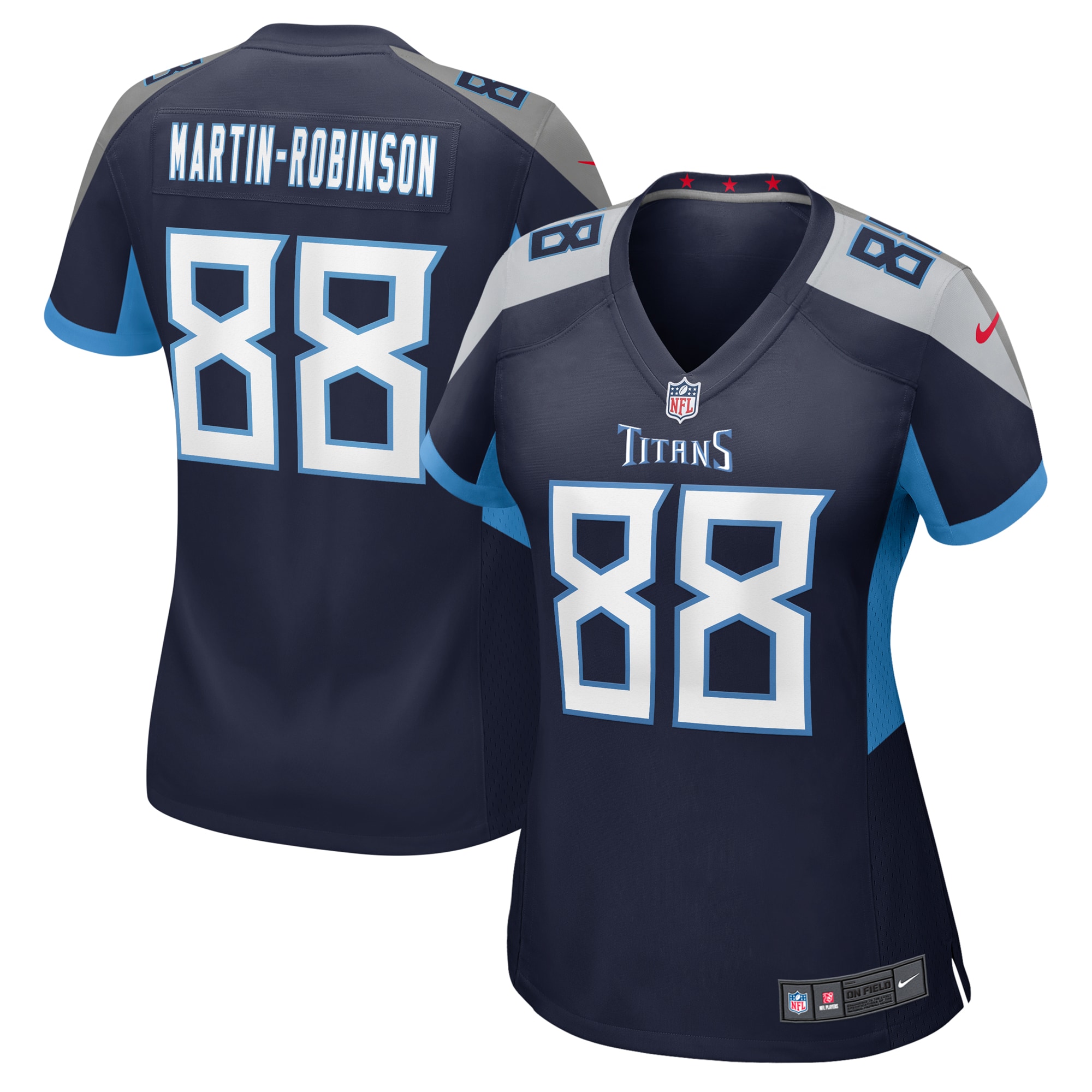Tennessee Titans David Martin-Robinson Navy Game NFL Jersey Women's