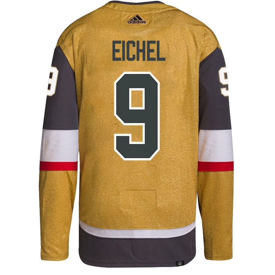 Jack Eichel 9 Vegas Golden Knights Stanley Cup 2023 Champions Patch Home Breakaway Gold NHL Jersey Men's