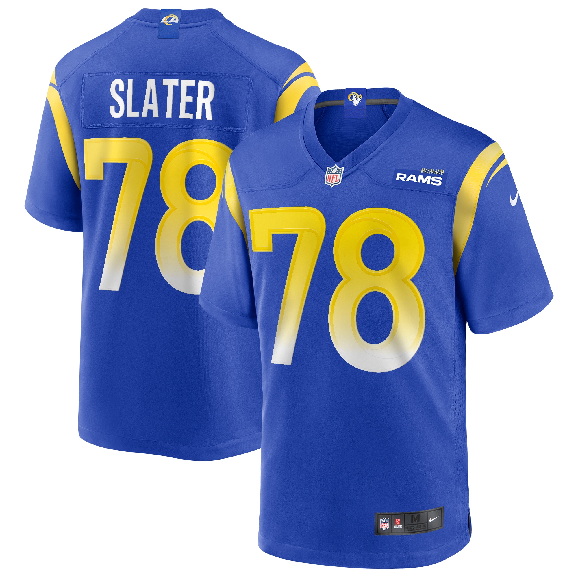 Los Angeles Rams Jackie Slater Royal Game Retired Player NFL Jersey Men's