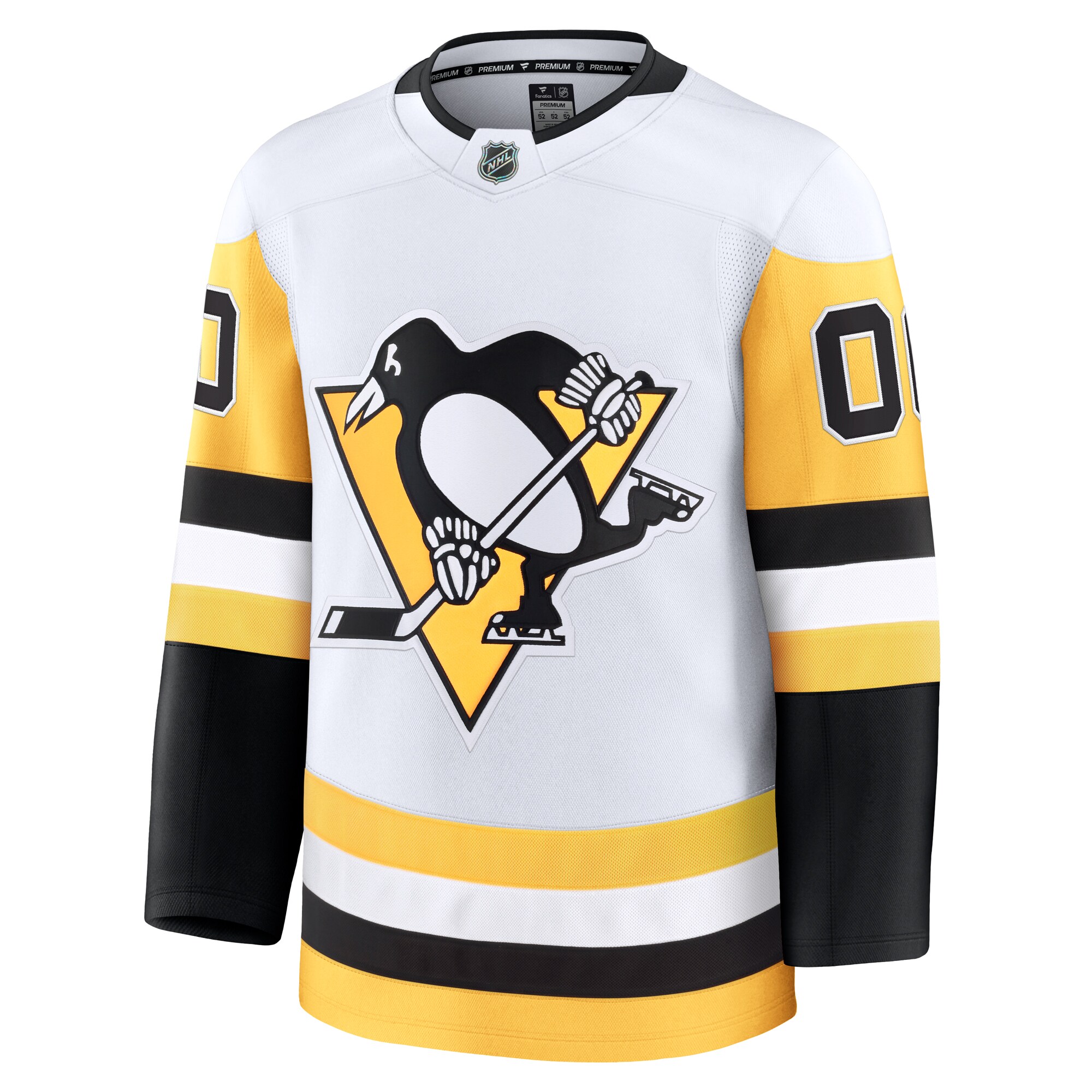 Pittsburgh Penguins White Away Premium Custom NHL Jersey Men's
