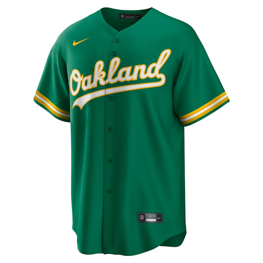Seth Brown 15 Oakland Athletics Alternate Team Kelly Green MLB Jersey Men's