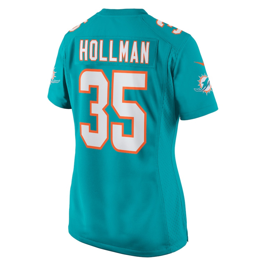Ka'Dar Hollman 35 Miami Dolphins Home Game Aqua NFL Jersey Women's