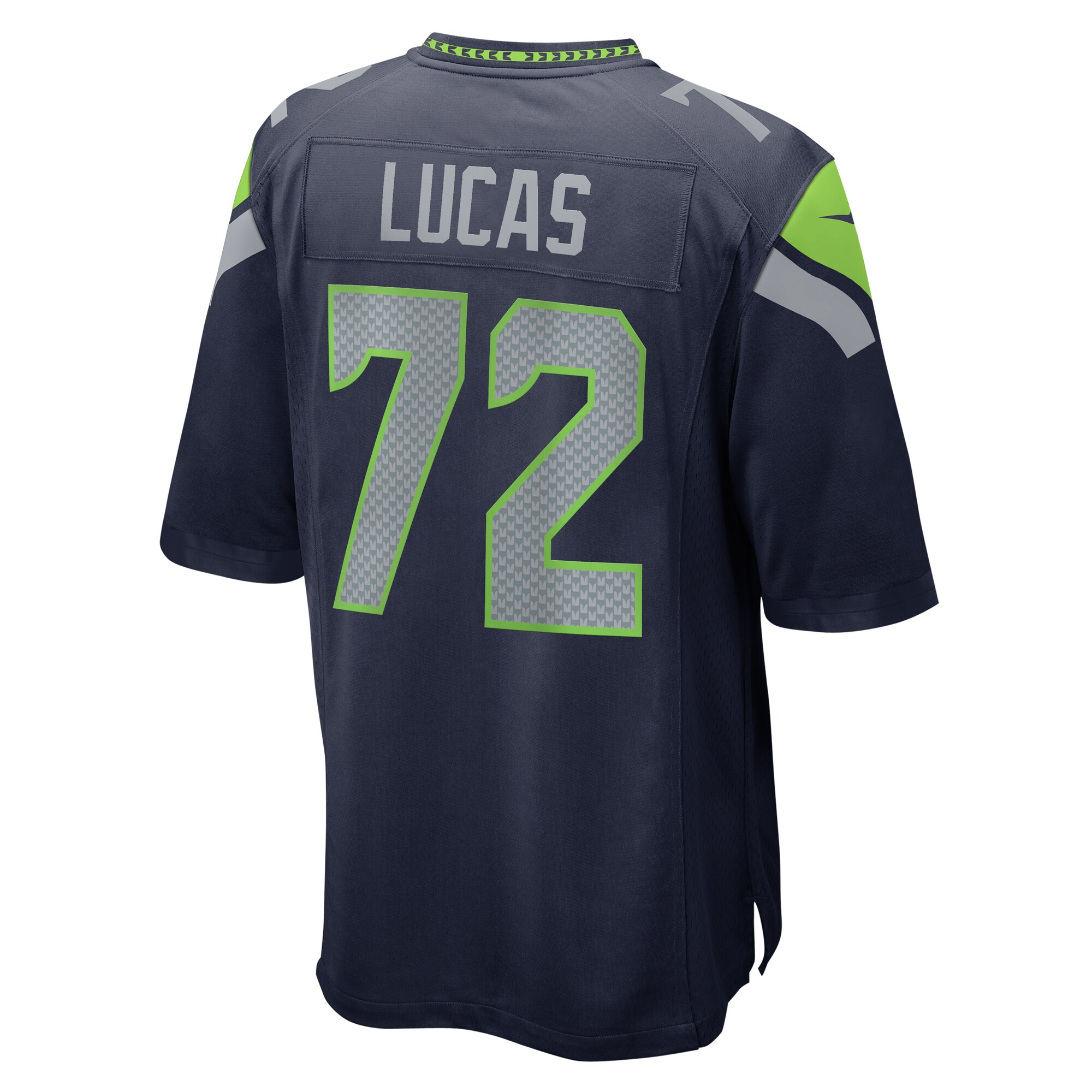 Seattle Seahawks Abraham Lucas College Navy Game NFL Jersey Men's