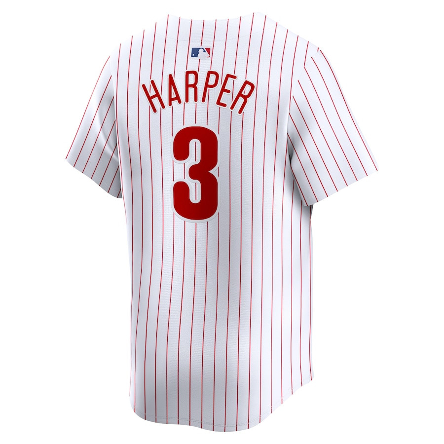 Bryce Harper 3 Philadelphia Phillies Home Limited White MLB Jersey Men's