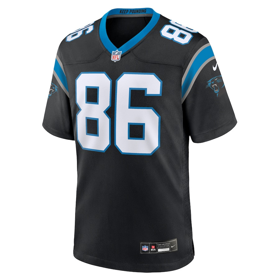 Mike Strachan 86 Carolina Panthers Game Black NFL Jersey Men's