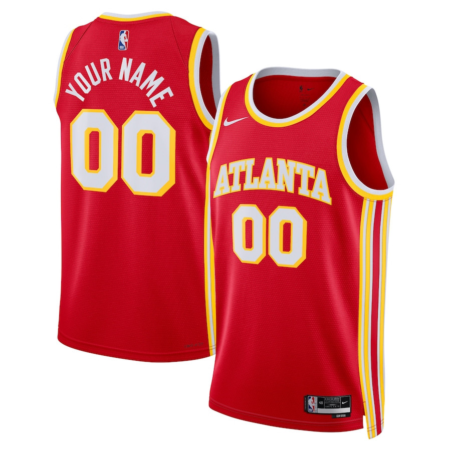 Atlanta Hawks 2023/24 Icon Swingman Custom Red NBA Jersey Men's