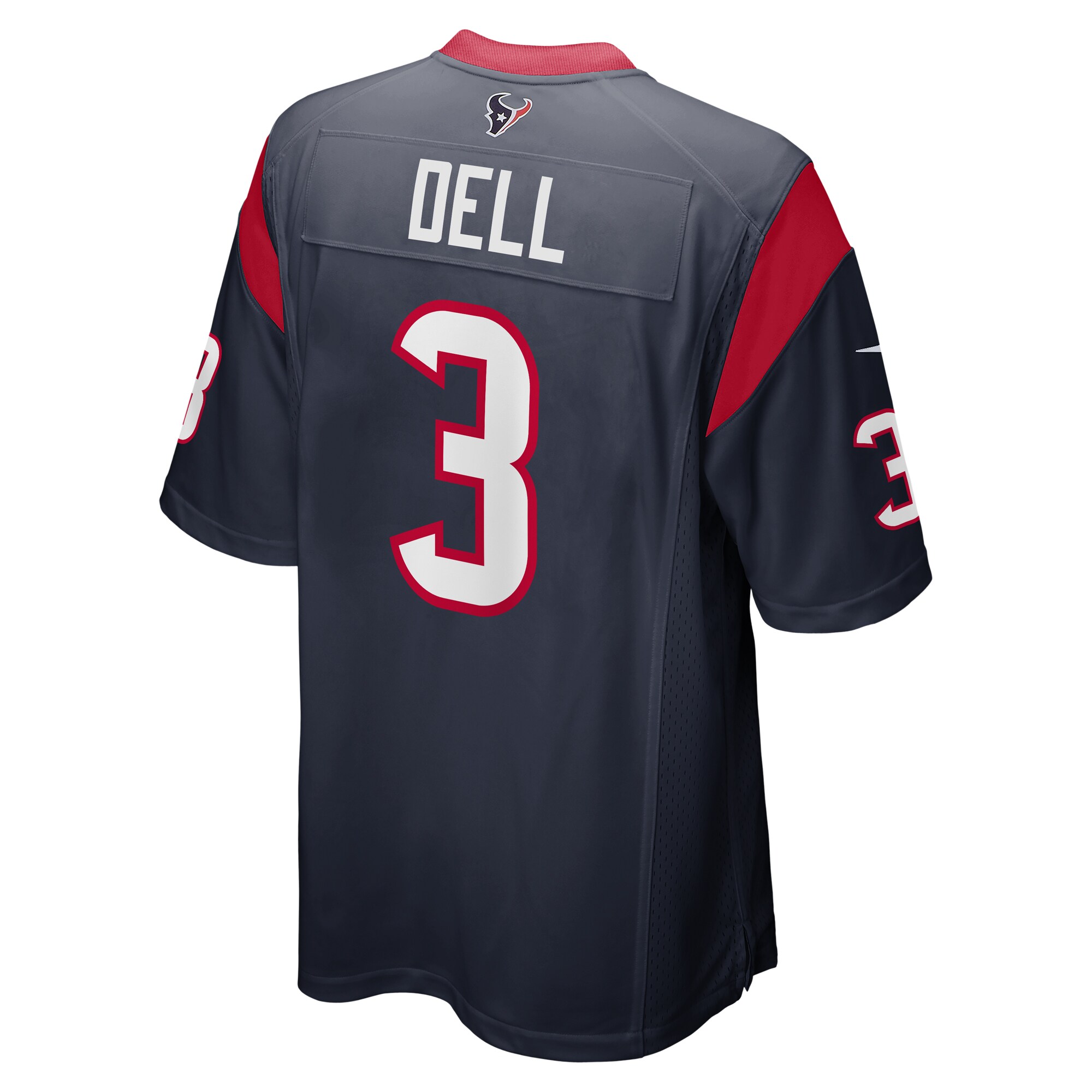 Houston Texans Tank Dell Navy Player Game NFL Jersey Men's
