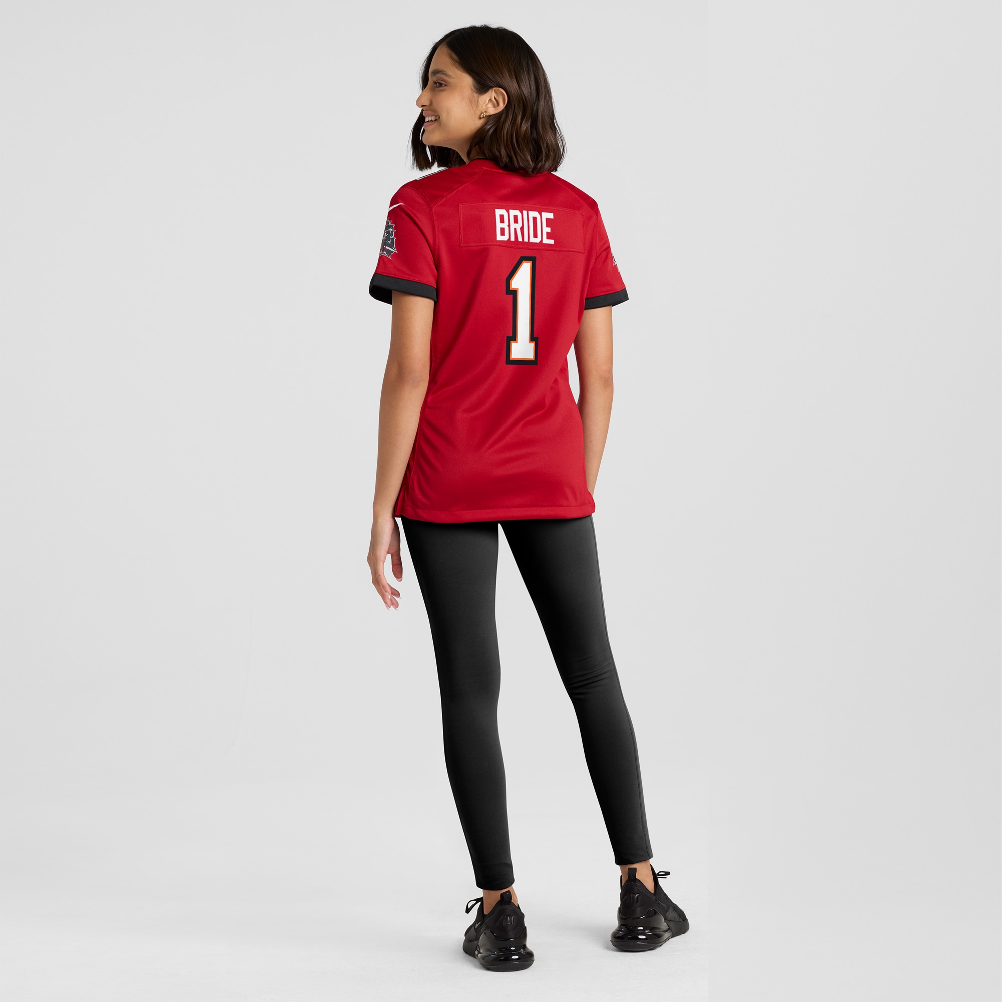 Tampa Bay Buccaneers Number 1 Bride Red Game NFL Jersey Women's